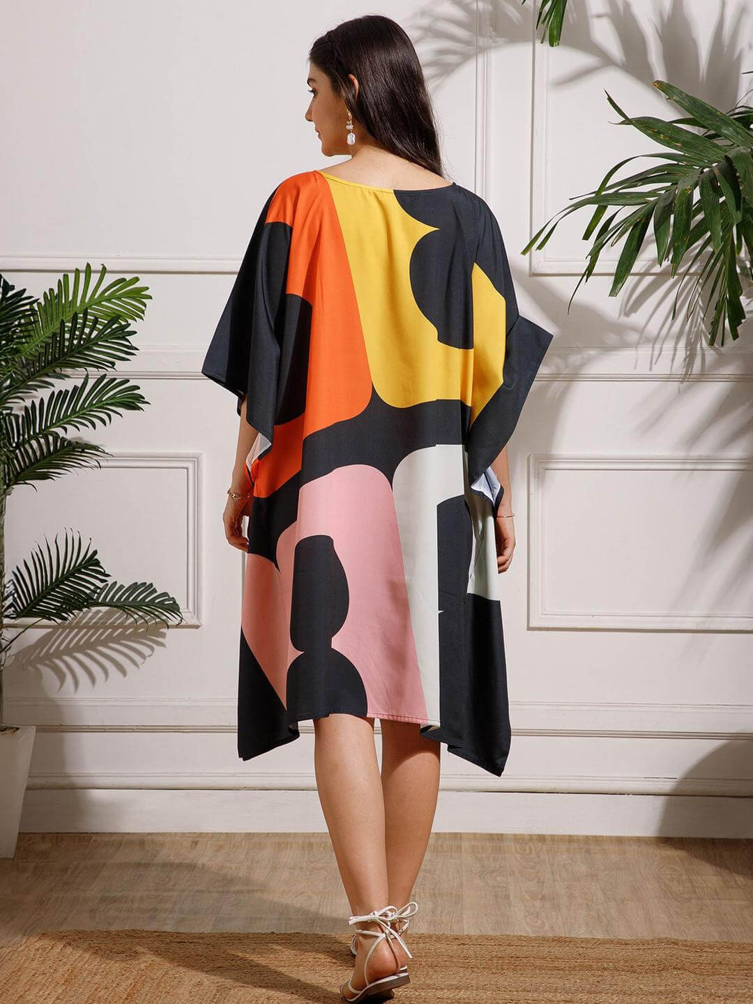Multicolor Abstract Print kaftan Dress Legacy Boutiques Legacy Boutiques