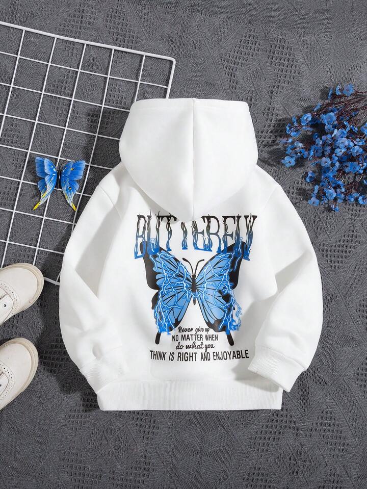 Never Give Up Butterfly Printed Boys And Girls Babys Hoodie in Dhaka Legacy Boutiques Legacy Boutiques