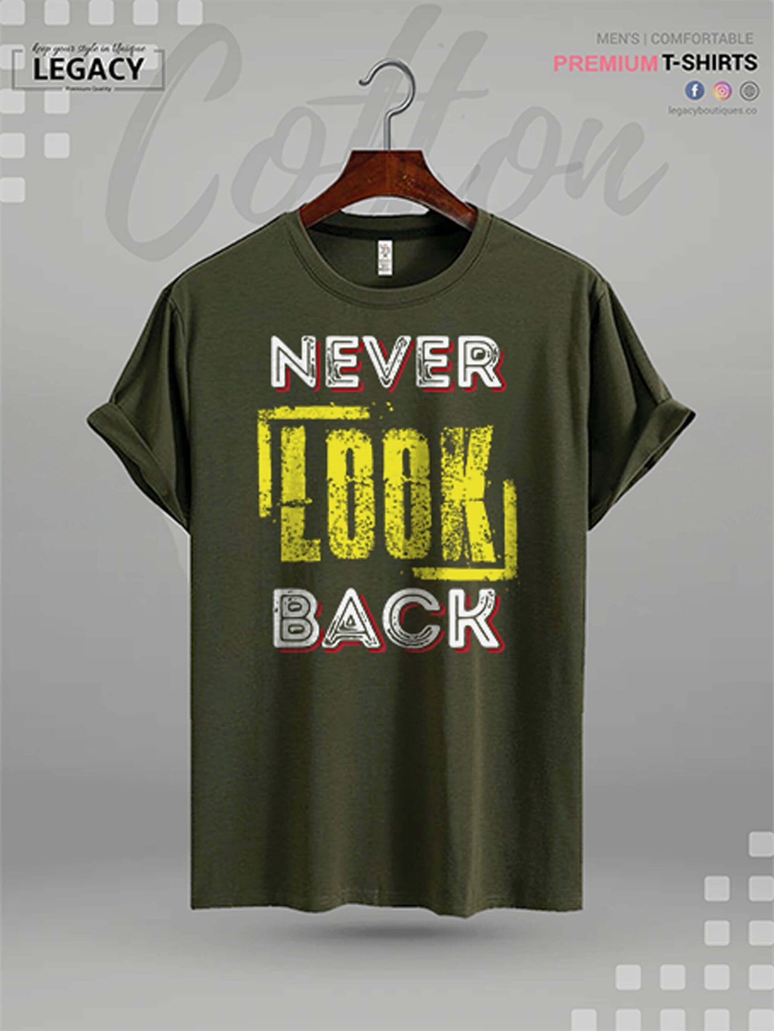 Never Look Back Printed Men&