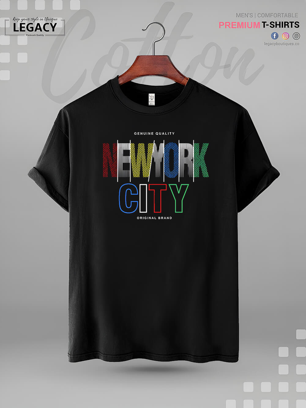 New York City Print High Quality Men&