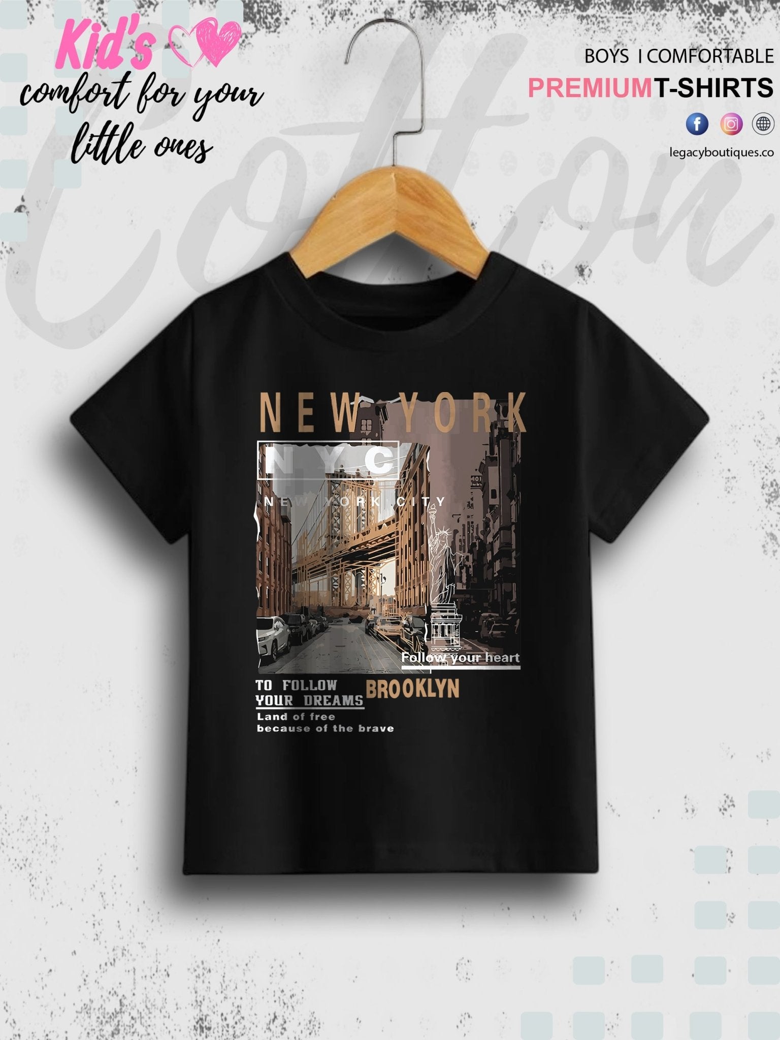 New York Graphic Print Boys & Kids Tee Legacy Boutiques Legacy Boutiques