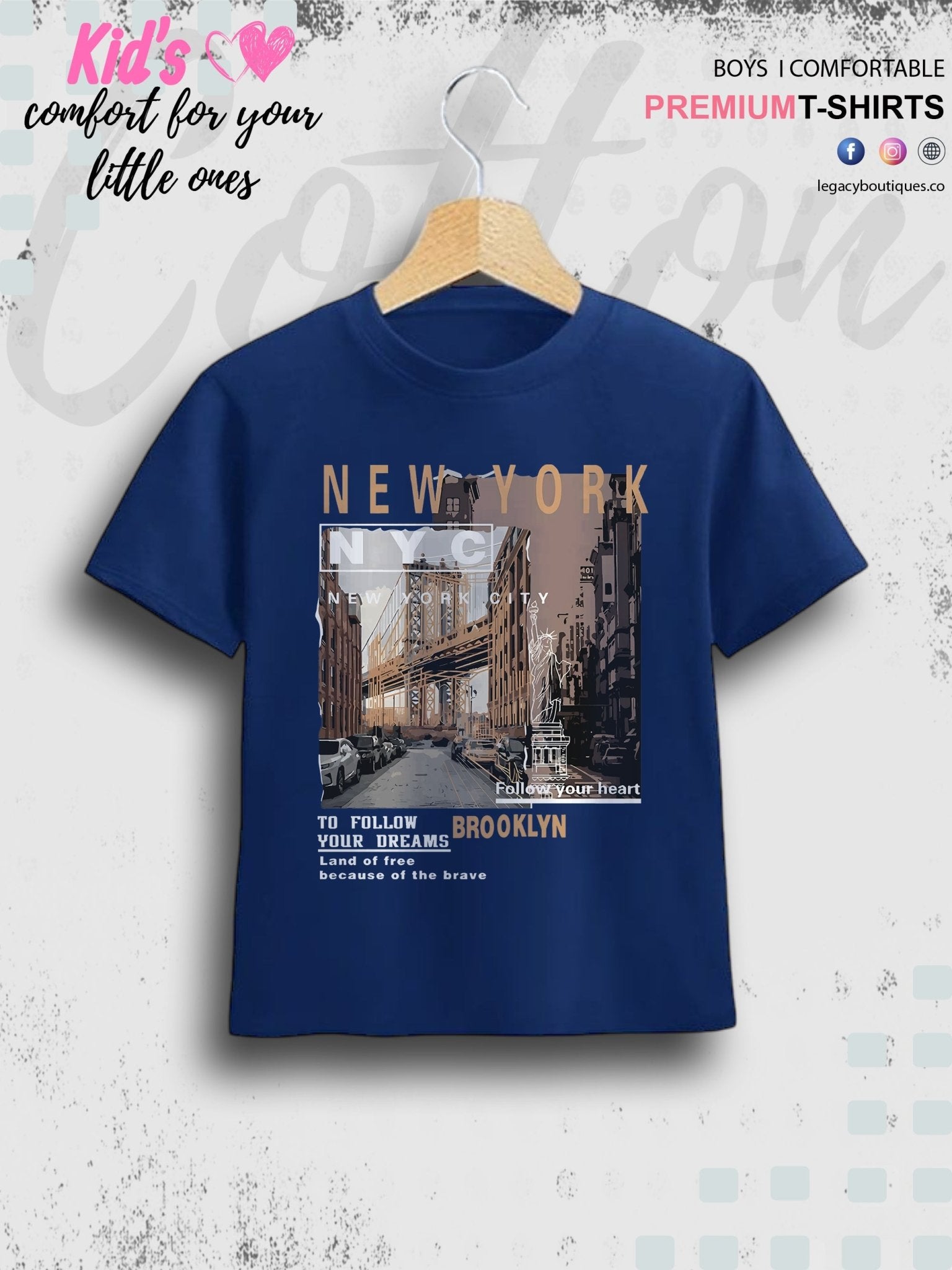 New York Graphic Print Boys & Kids Tee Legacy Boutiques Legacy Boutiques