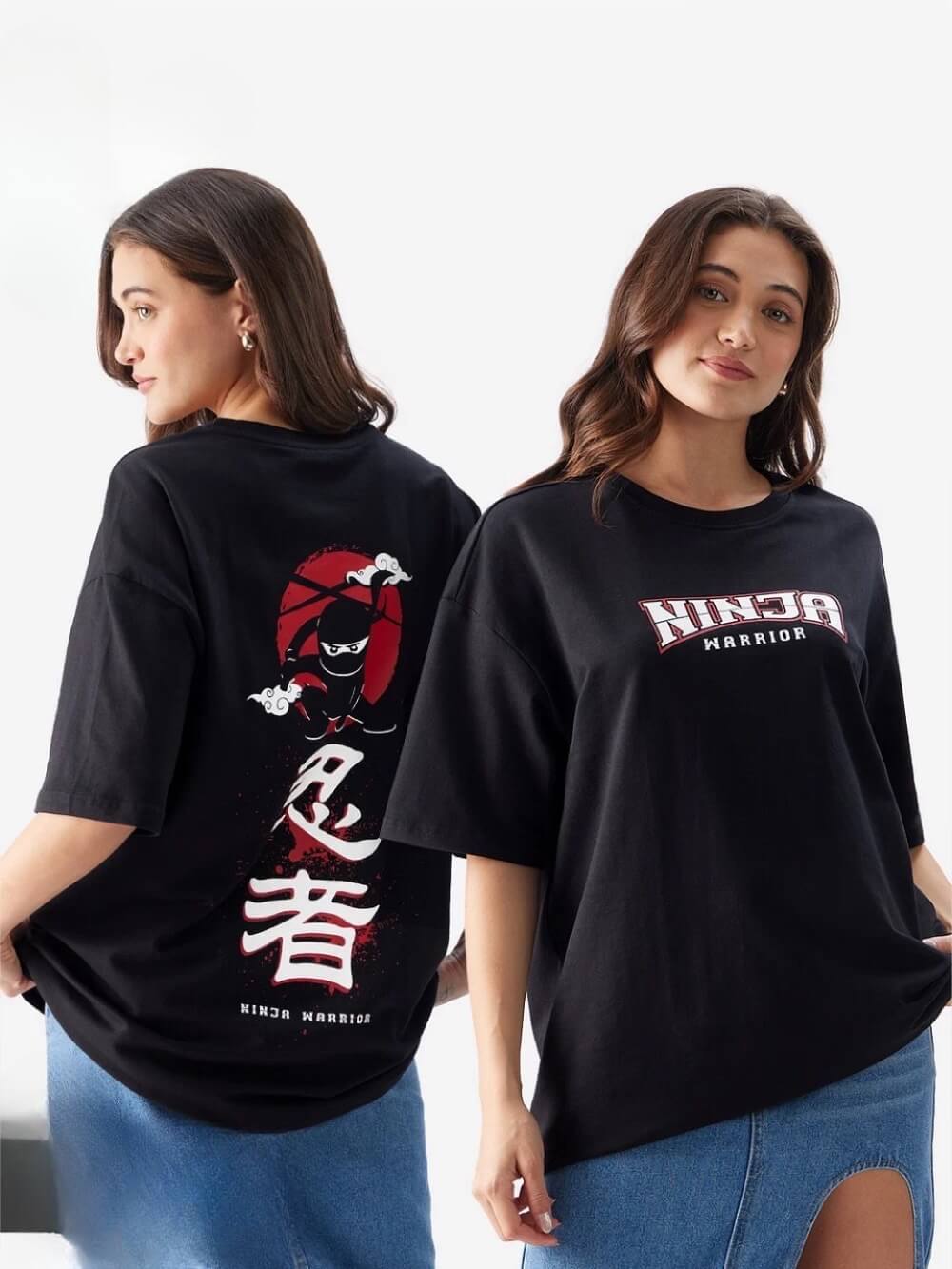 Ninja Warrior Graphic Printed High Quality Womens Drop Shoulder T shirt Legacy Boutiques Bangladesh Legacy Boutiques Legacy Boutiques