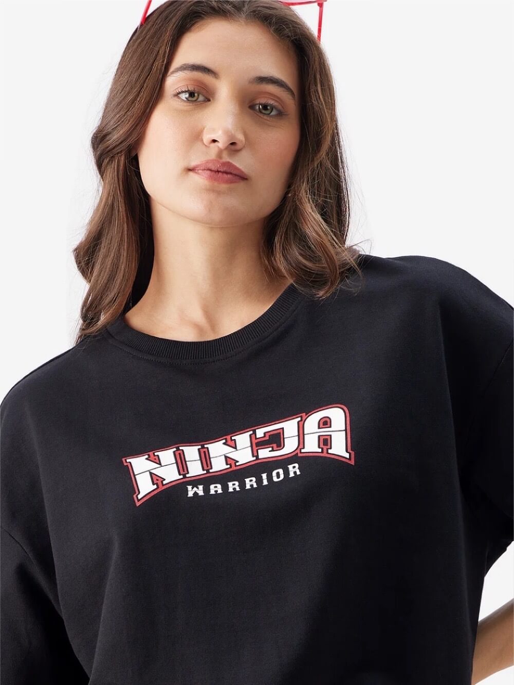 Ninja Warrior Graphic Printed High Quality Womens Drop Shoulder T shirt Legacy Boutiques Bangladesh Legacy Boutiques Legacy Boutiques