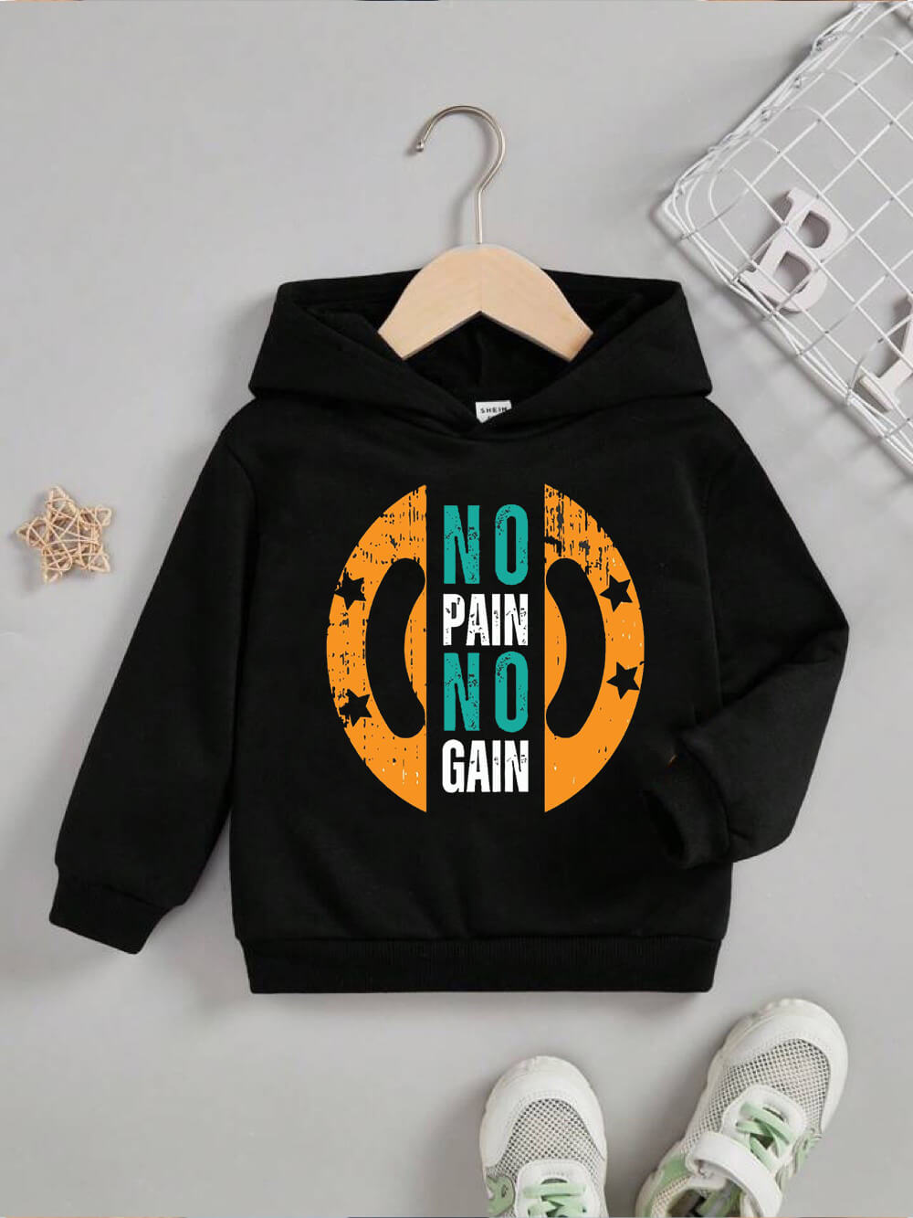 No Pain No Gain Printed Kids Boy And Girl Cotton Casual Hoodie Legacy Boutiques BD Legacy Boutiques Legacy Boutiques