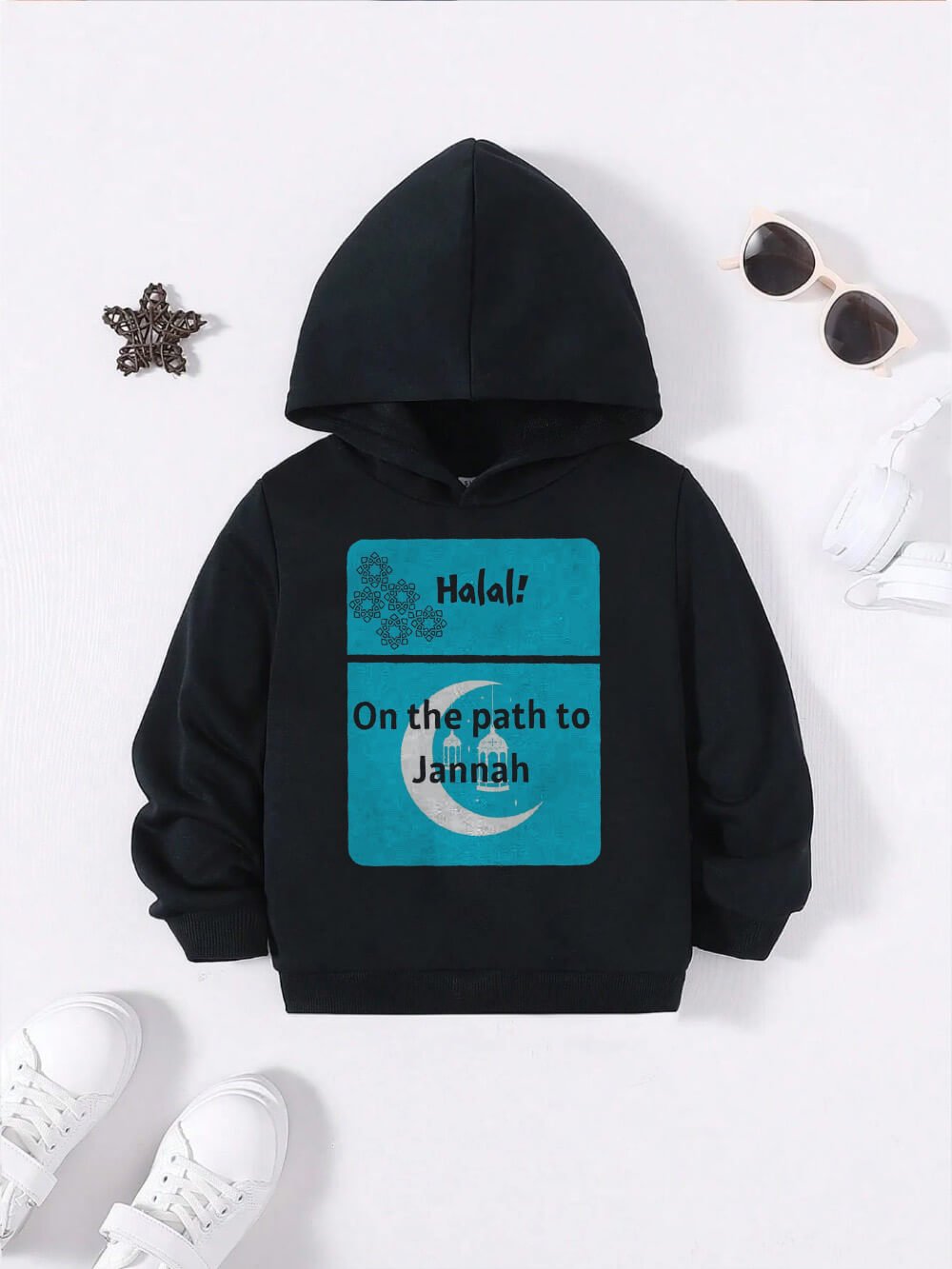 On The Path Of Jannah Printed Kids Boy Girl Cotton Islamic Hoodie Legacy Boutiques Bangladesh Legacy Boutiques Legacy Boutiques