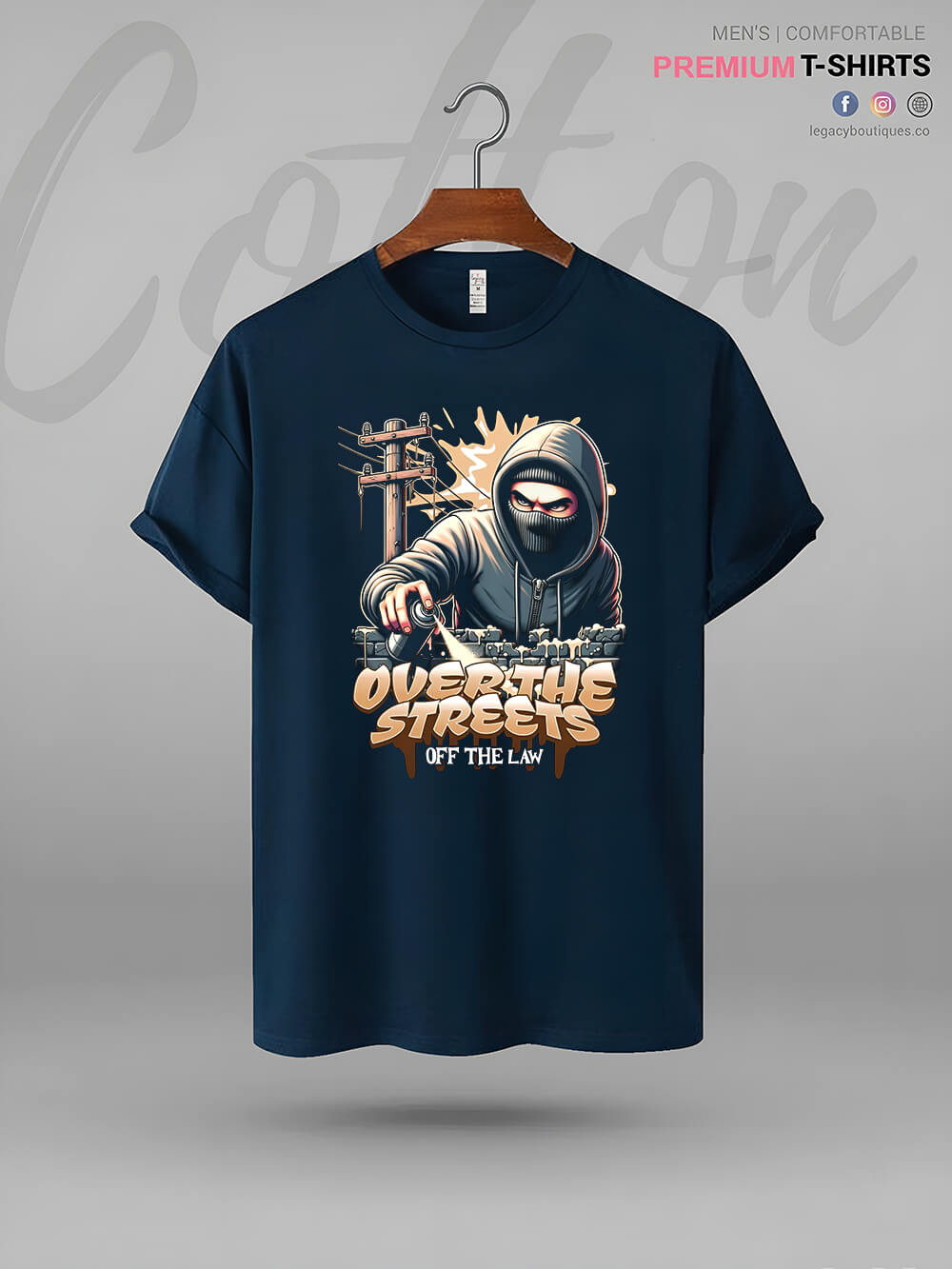 Over The Streets Off The Law Print High Quality In Cheapest Price Men&