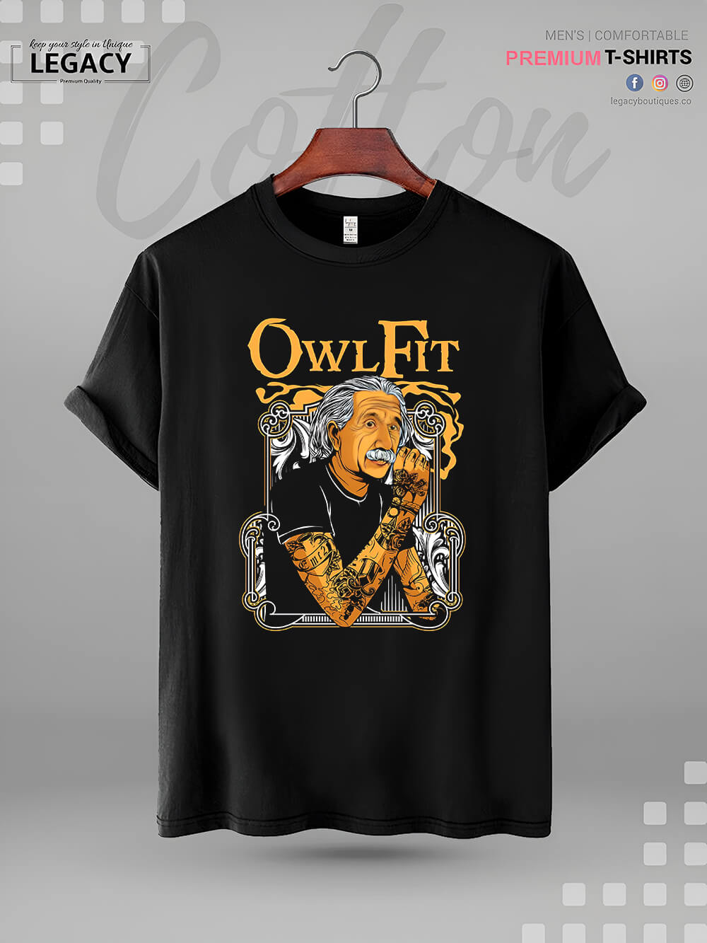 Owl Fit High Quality Mens T shirt In Lowest Price In BD Legacy Boutiques Legacy Boutiques