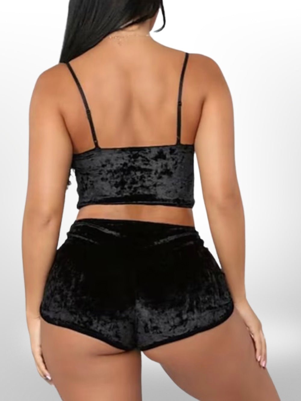 Pajama set,Sexy Lingerie Set Velvet Leopard Sleepwear Women&
