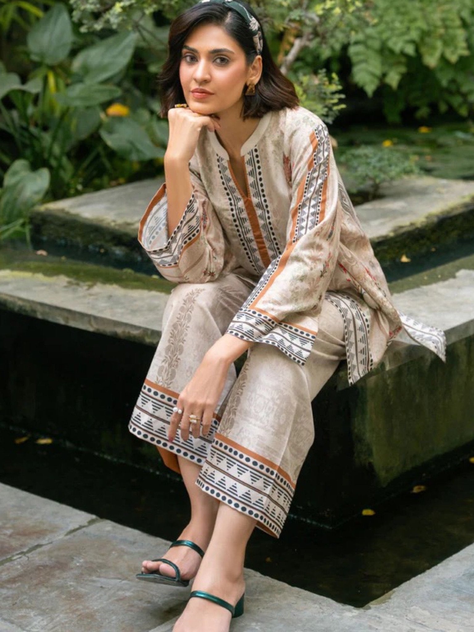 Peony Passion Ethnic Suit Legacy Boutiques Legacy Boutiques