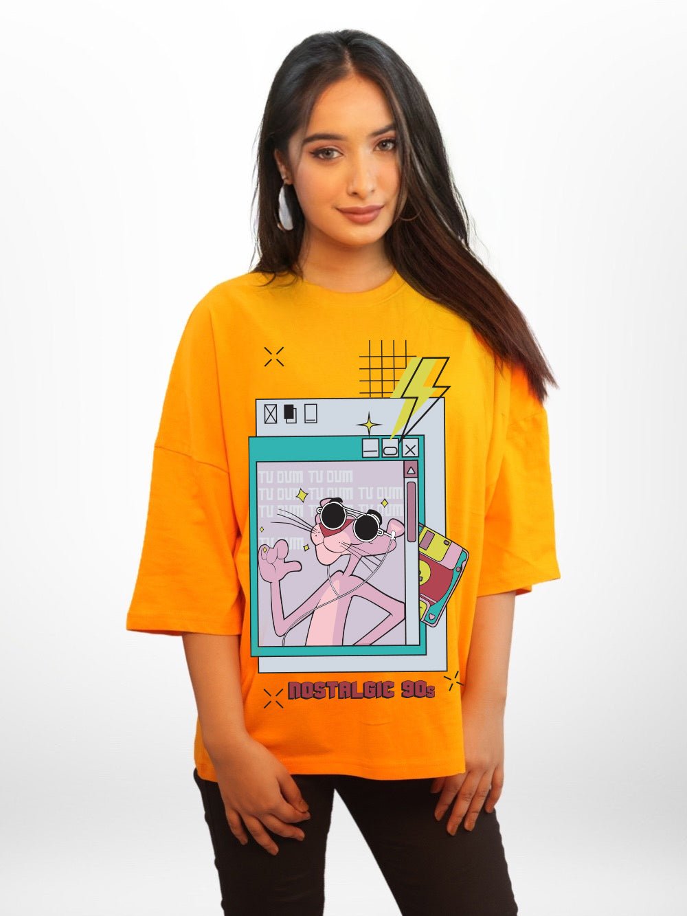 PINK PANTHER Graphic Printed Womens Drop Shoulder T-shirt Legacy Boutiques Dhaka Legacy Boutiques Legacy Boutiques