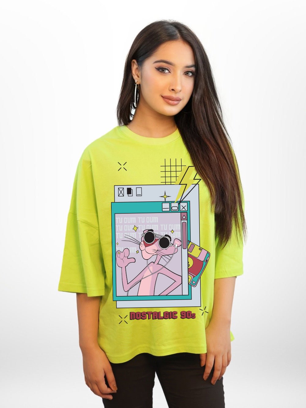 PINK PANTHER Graphic Printed Womens Drop Shoulder T-shirt Legacy Boutiques Dhaka Legacy Boutiques Legacy Boutiques