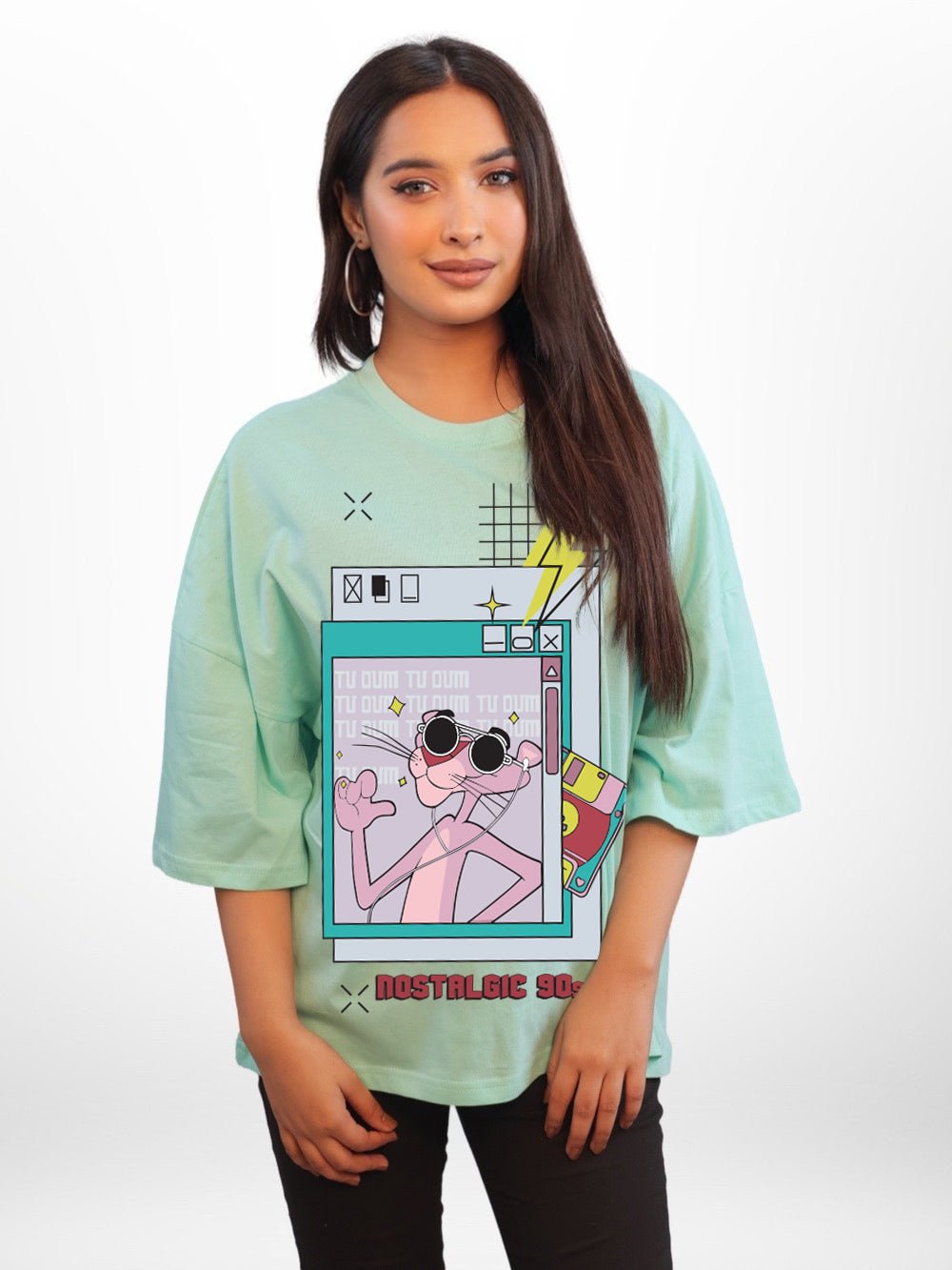 PINK PANTHER Graphic Printed Womens Drop Shoulder T-shirt Legacy Boutiques Dhaka Legacy Boutiques Legacy Boutiques