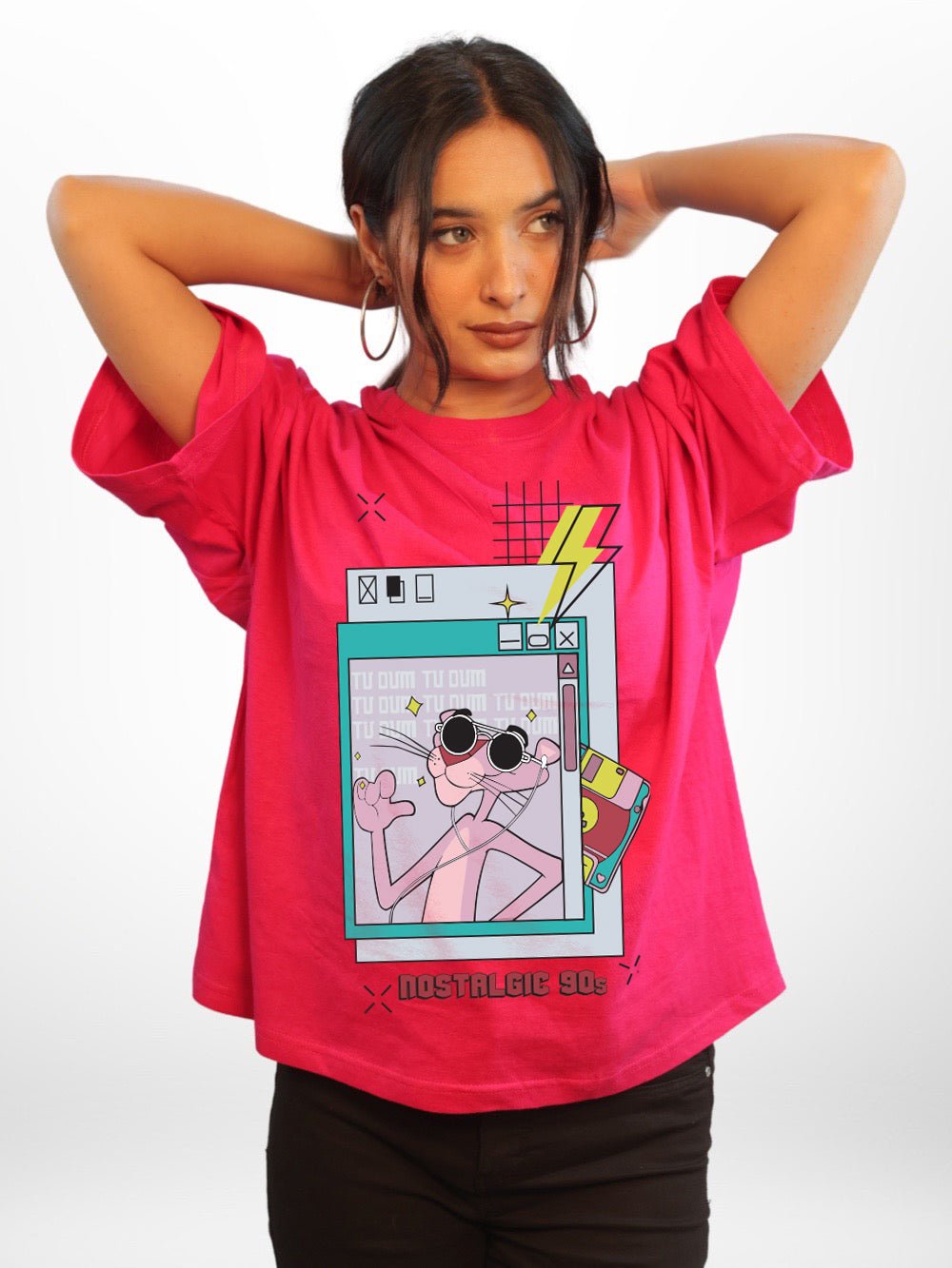PINK PANTHER Graphic Printed Womens Drop Shoulder T-shirt Legacy Boutiques Dhaka Legacy Boutiques Legacy Boutiques