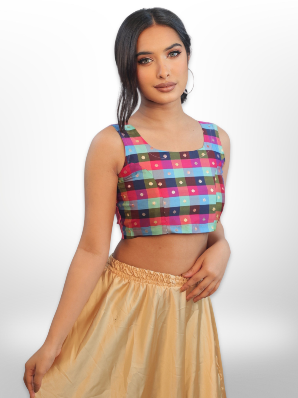 Sleeves Less Crop Top Blouse - Legacy Boutiques