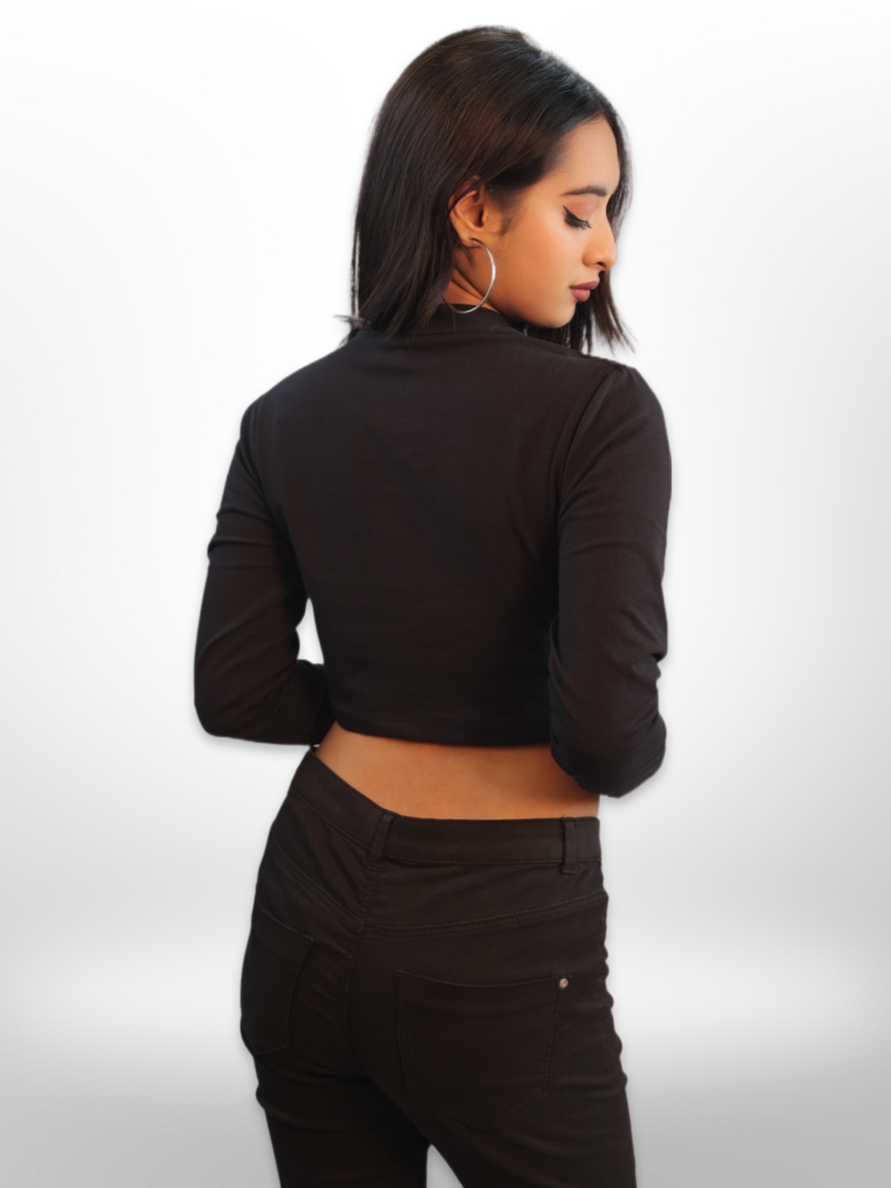 Women Cut Out Crop Tops Full Sleeve - Legacy Boutiques