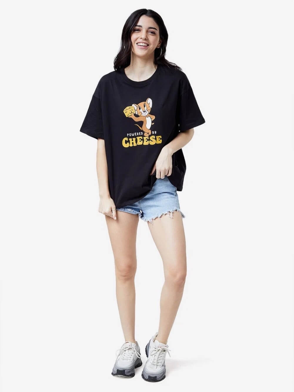 Powered Jerry By Cheese Printed Womens Drop Shoulder T shirt Legacy Boutiques Dhaka Legacy Boutiques Legacy Boutiques