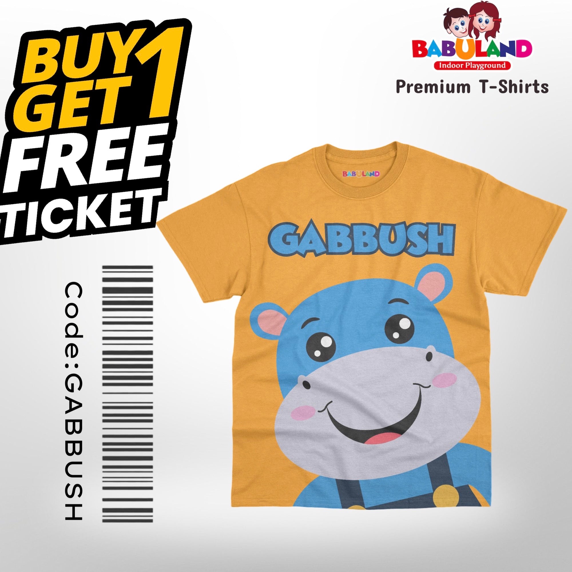 Premium T-shirt Gabbush Buddies From Babuland Indoor Playground | Dhaka Bangladesh Babuland Legacy Boutiques