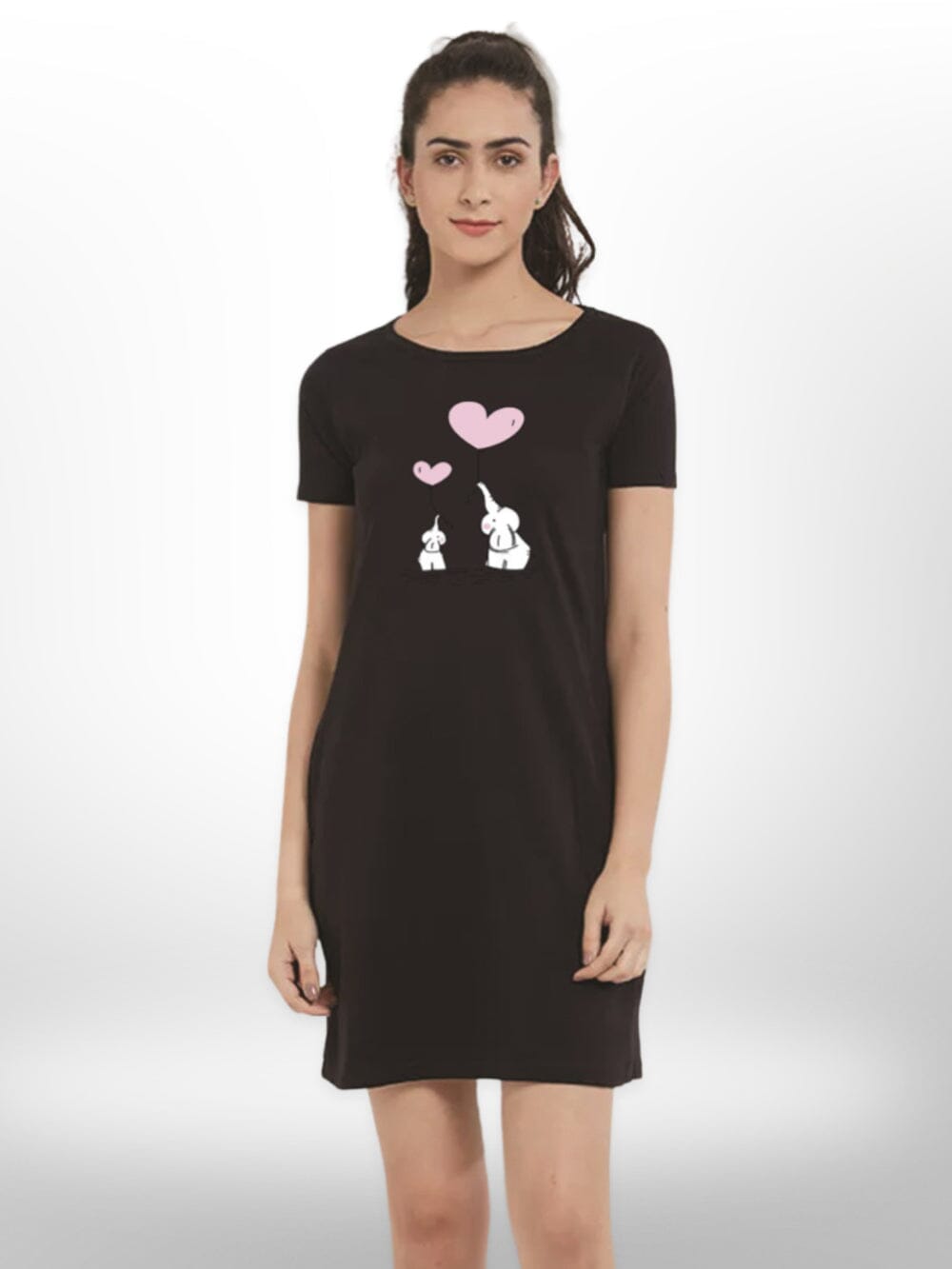 Printed Animal Fashionable Long T-shirt For Women&