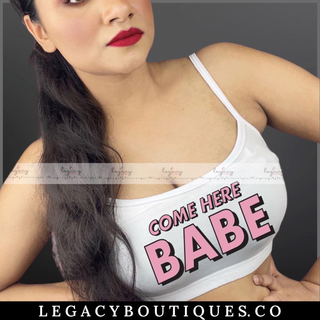 Printed Womens Soft White Soft Bra Legacy Boutiques Legacy Boutiques