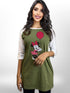 Red Balloon Printed Long T-shirt Raglan Sleeve Side Pocket For Women&