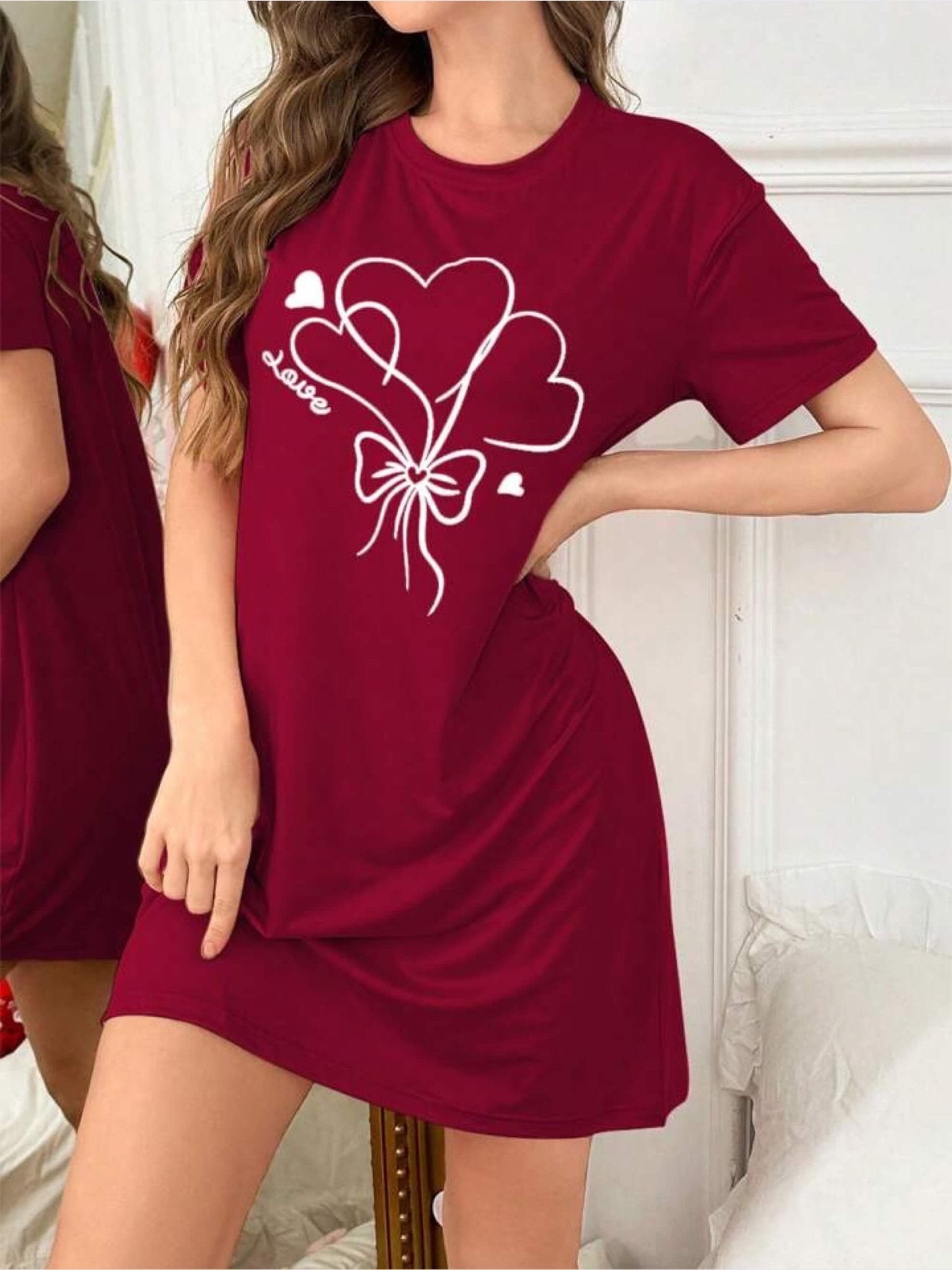 Regular wear tee for women Heart Shape Baloon Printed Legacy Boutiques Legacy Boutiques
