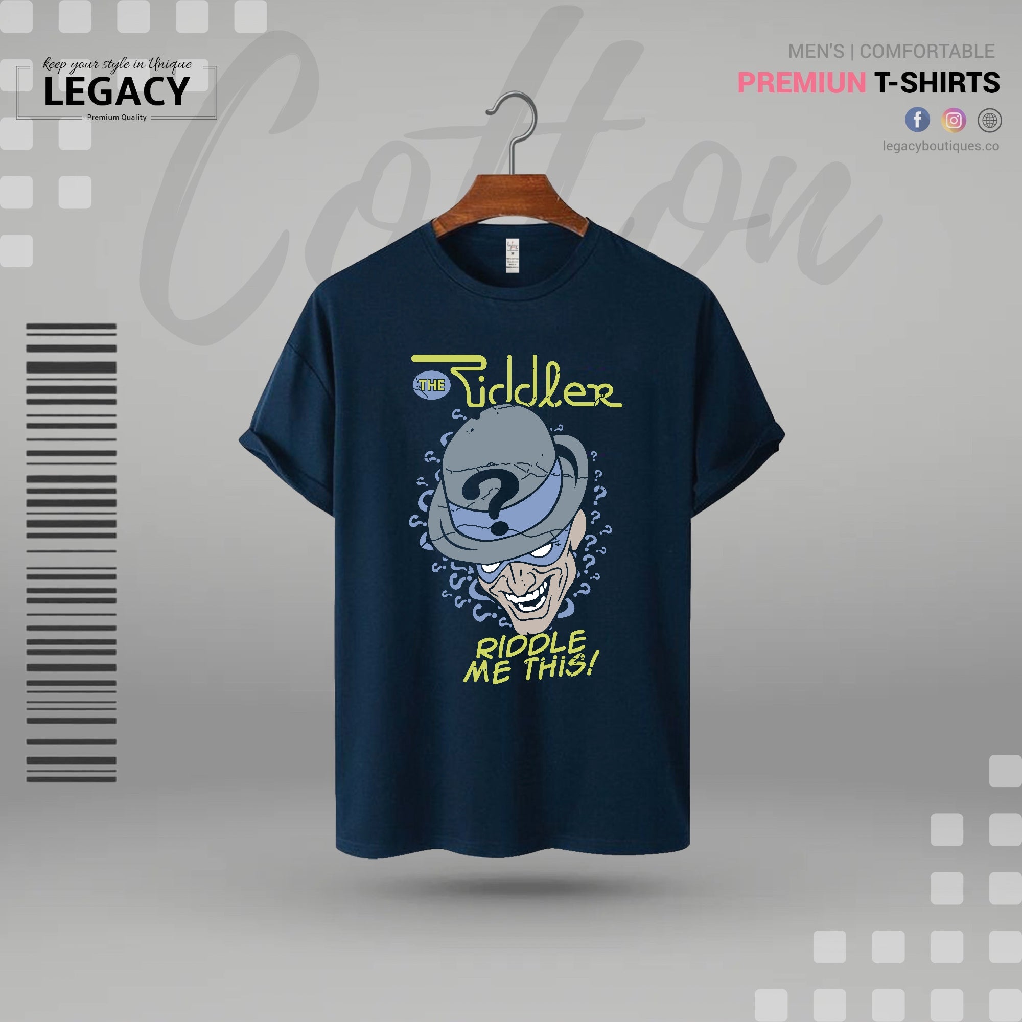 Riddle me this Mens Premium Designer Edition T Shirt Legacy Boutiques Legacy Boutiques