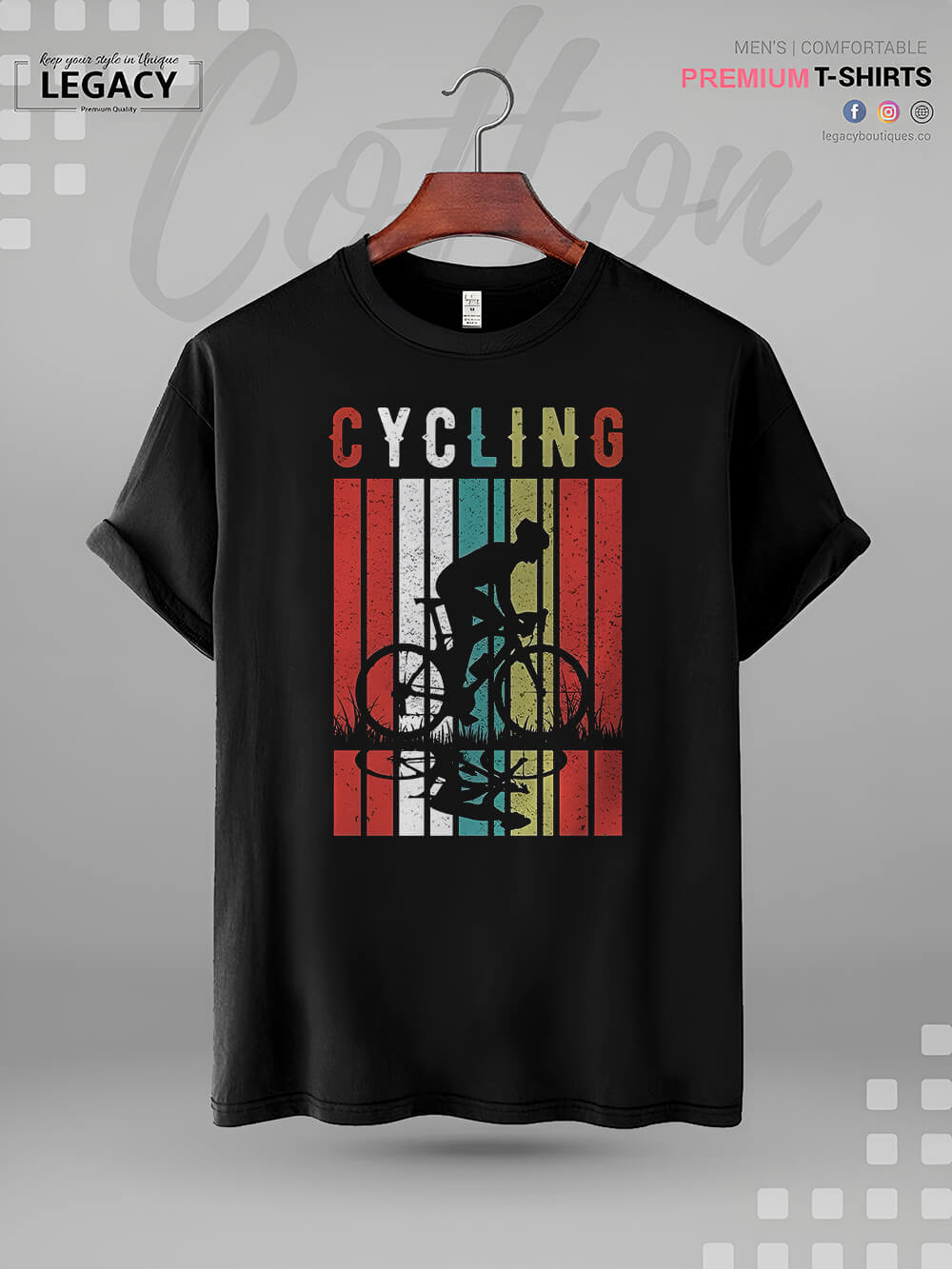 Road Cycling Printed Mens T shirt at a Resonable Price Legacy Boutiques Legacy Boutiques