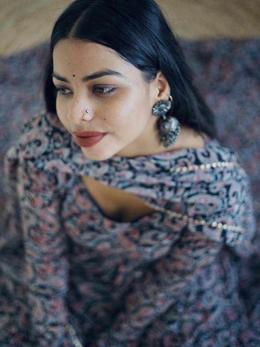 Royal Paisley Printed Black Cotton Anarkali Suit with Gold Gota Border Legacy Boutiques Legacy Boutiques