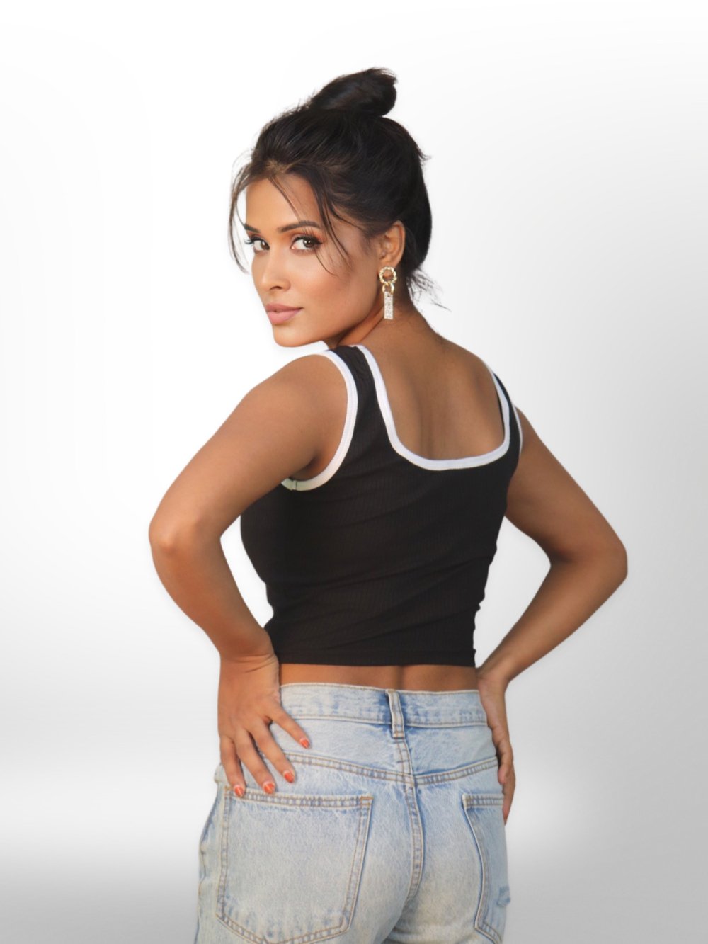 Shape Rib Scoop Neck Contrast Crop Top Legacy Boutiques Legacy Boutiques