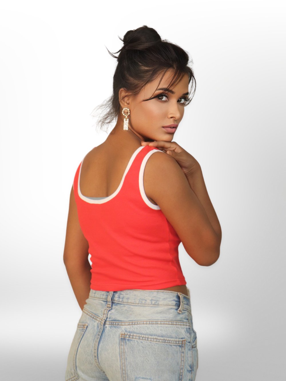 Shape Rib Scoop Neck Contrast Crop Top Legacy Boutiques Legacy Boutiques