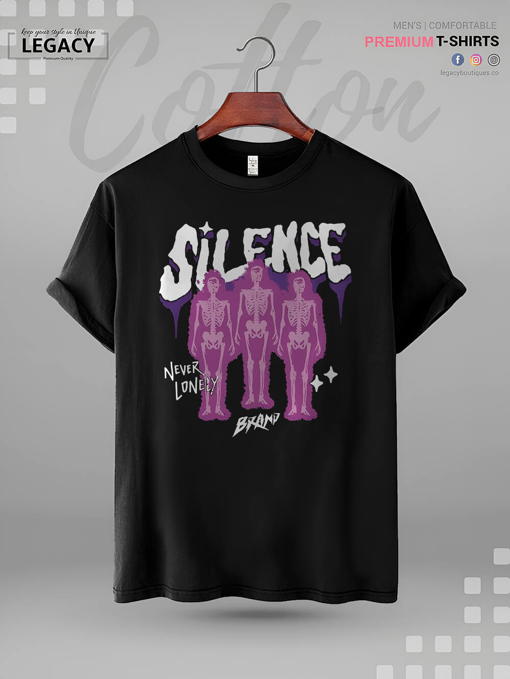 Silence Graphic Printed Men&