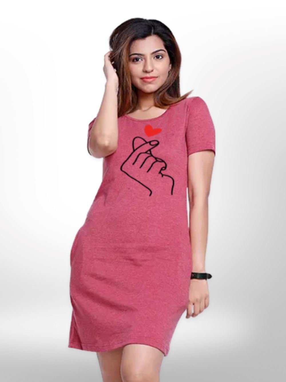 Sining Love Printed Long T-shirt For Women;s Legacy Boutiques Legacy Boutiques