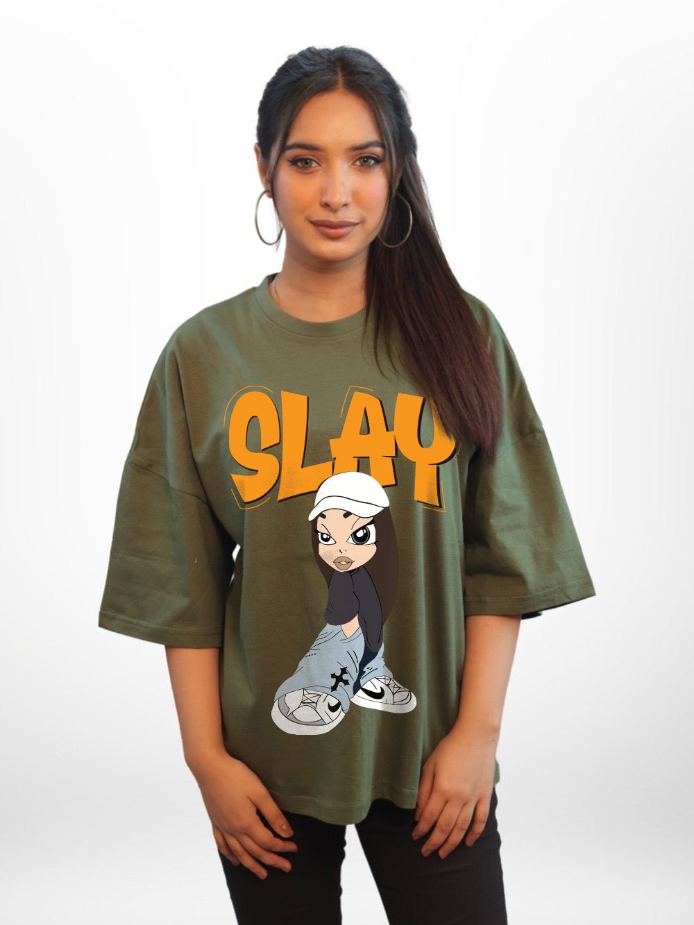 SLAY Printed Womens Drop Shoulder T-shirt Legacy Boutiques Bangladesh Legacy Boutiques Legacy Boutiques