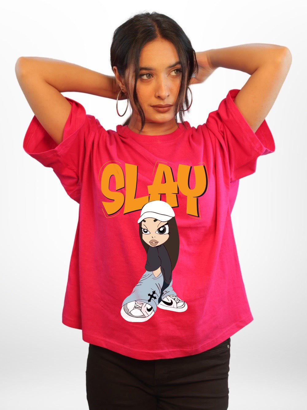 SLAY Printed Womens Drop Shoulder T-shirt Legacy Boutiques Bangladesh Legacy Boutiques Legacy Boutiques