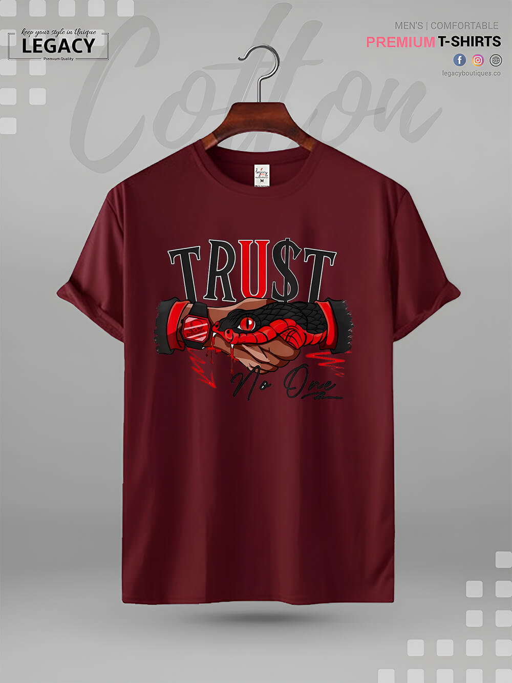 Snake Trust No One Print Men&