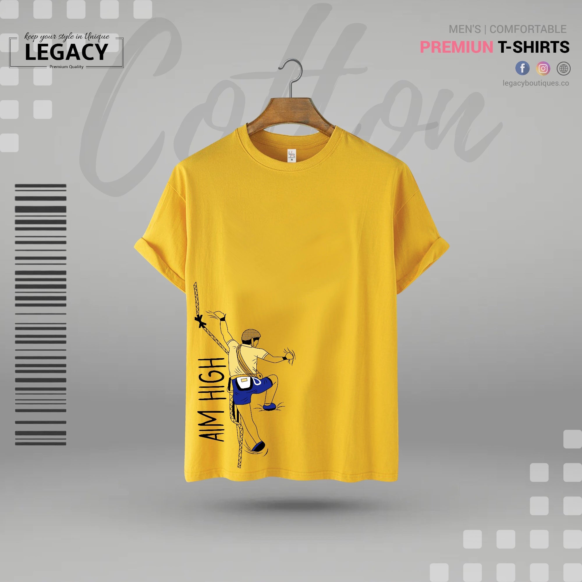 Sort Sleeve Mens Premium Designer Edition T Shirt Legacy Boutiques Legacy Boutiques