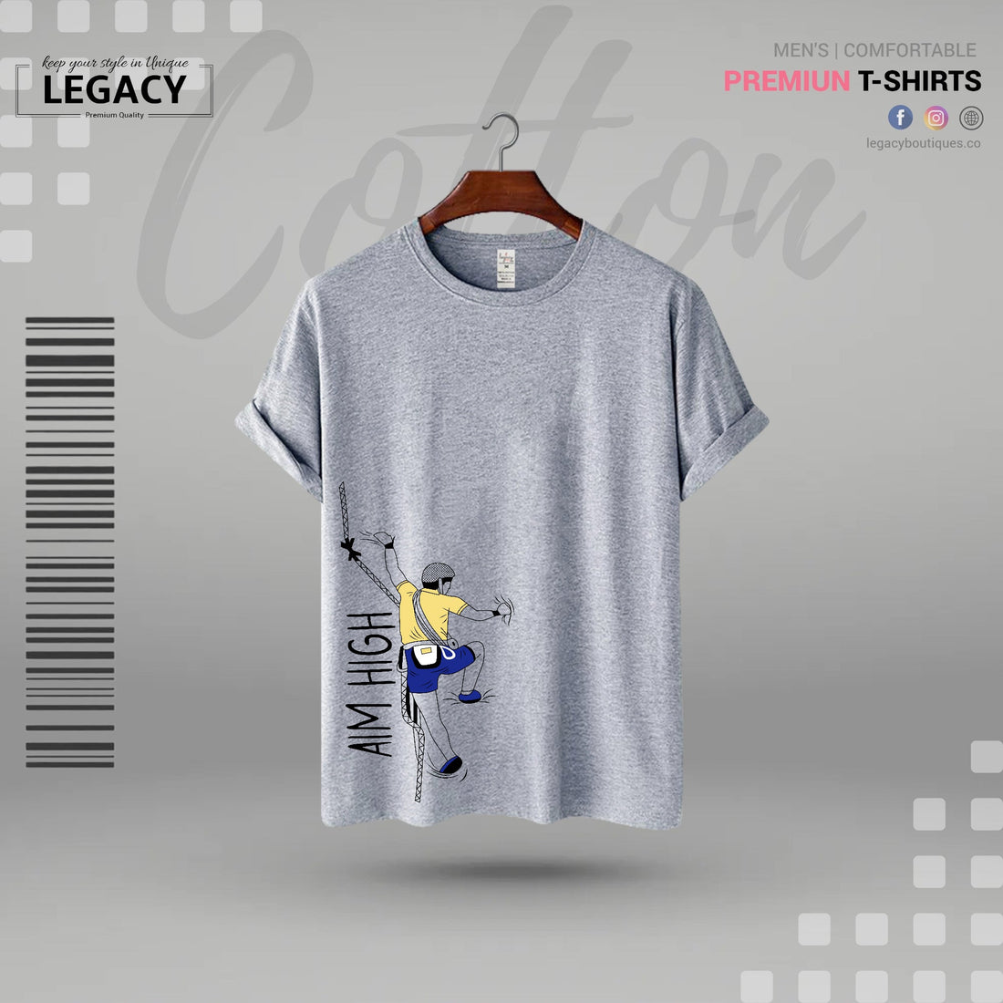 Sort Sleeve Mens Premium Designer Edition T Shirt Legacy Boutiques Legacy Boutiques