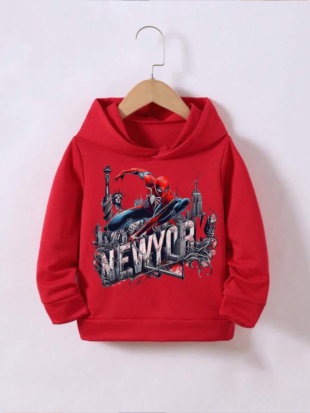 SpiderMan In Newyork Printed Casual Kids Hoodie For Boys And Girls Legacy Boutiques Dhaka Legacy Boutiques Legacy Boutiques