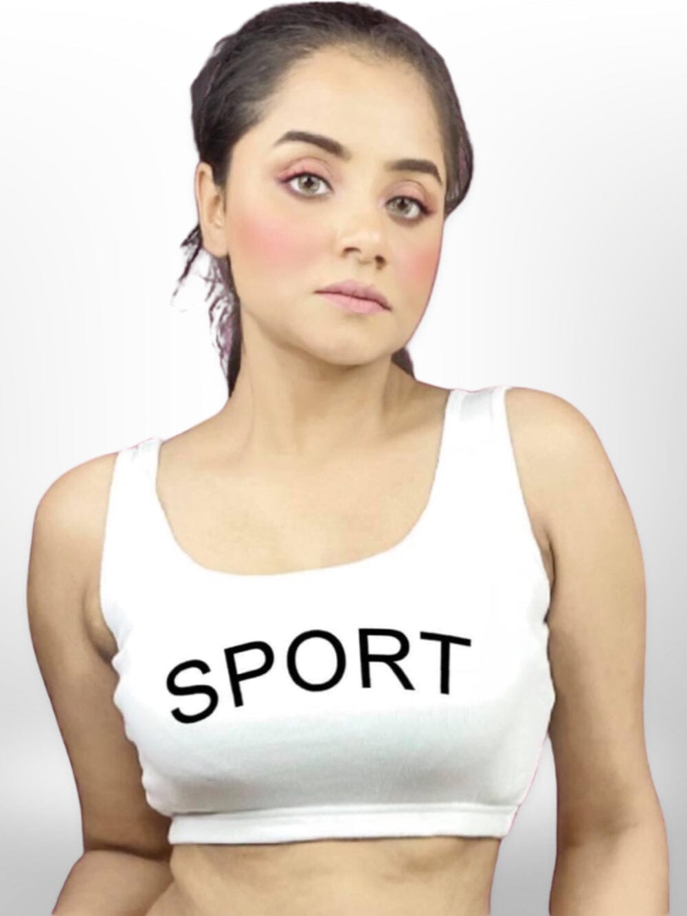 Sports Prints White Gym & Sport Bra Legacy Boutiques Legacy Boutiques