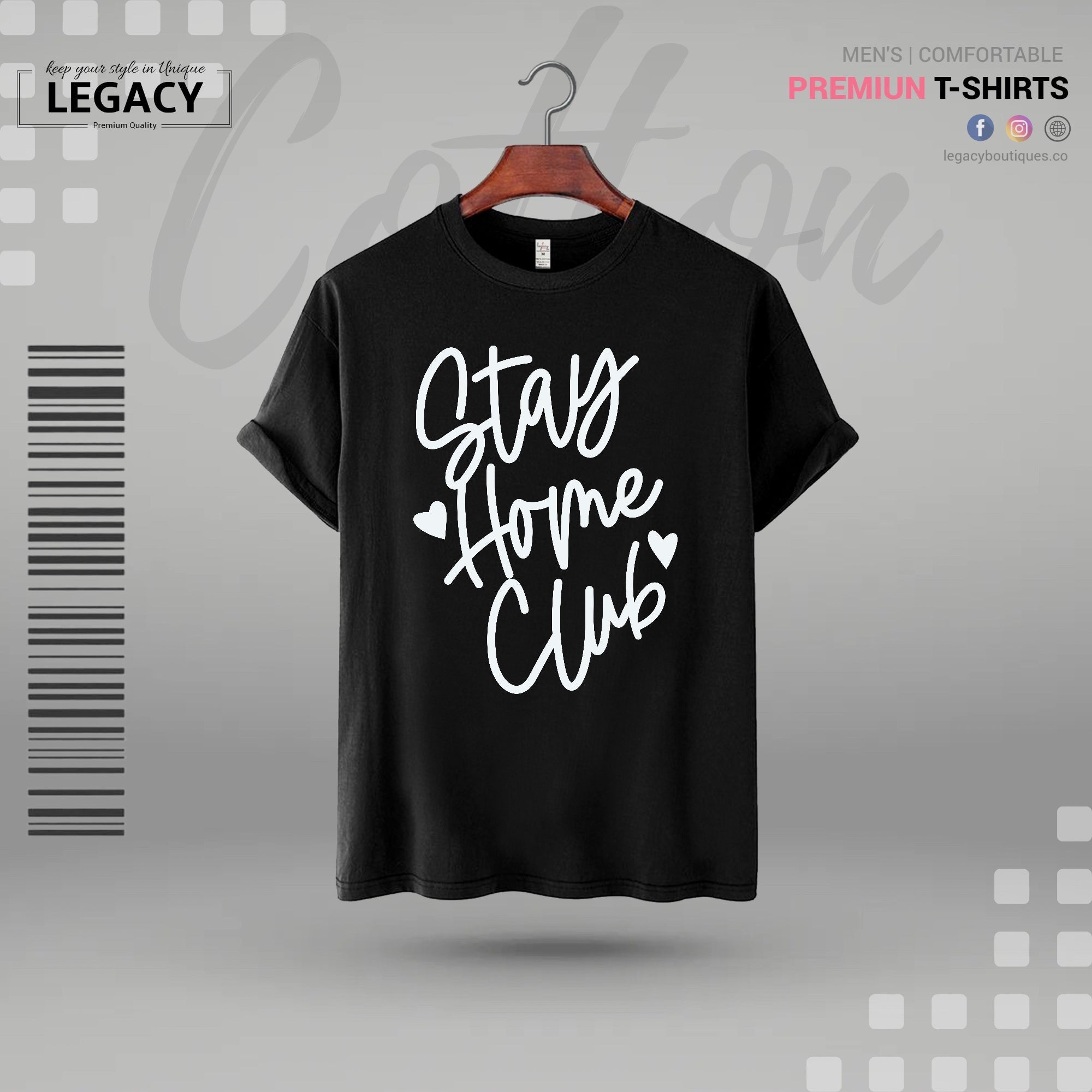 Stay home Men Premium Designer Edition T-Shirt Legacy Boutiques Legacy Boutiques