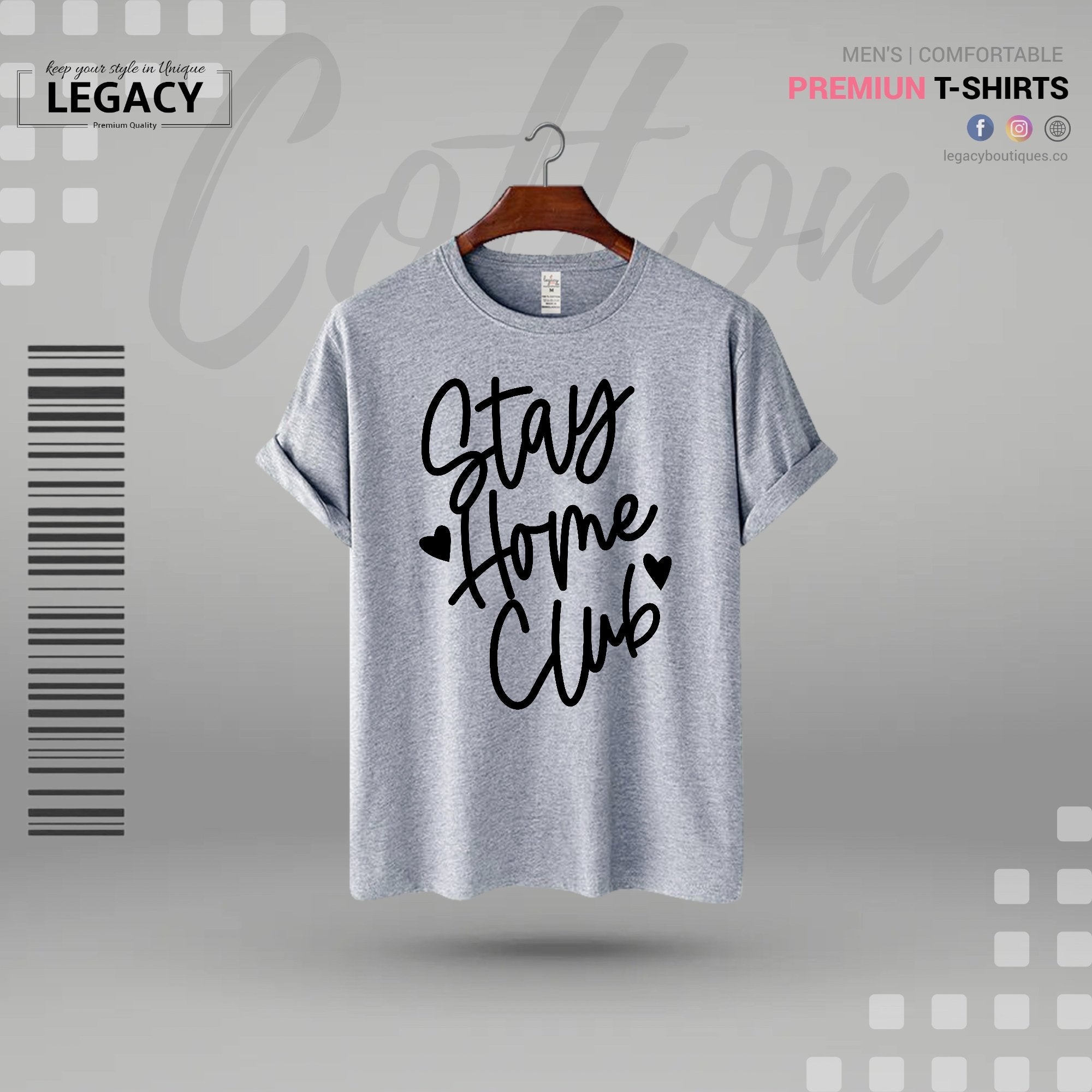 Stay home Men Premium Designer Edition T-Shirt Legacy Boutiques Legacy Boutiques