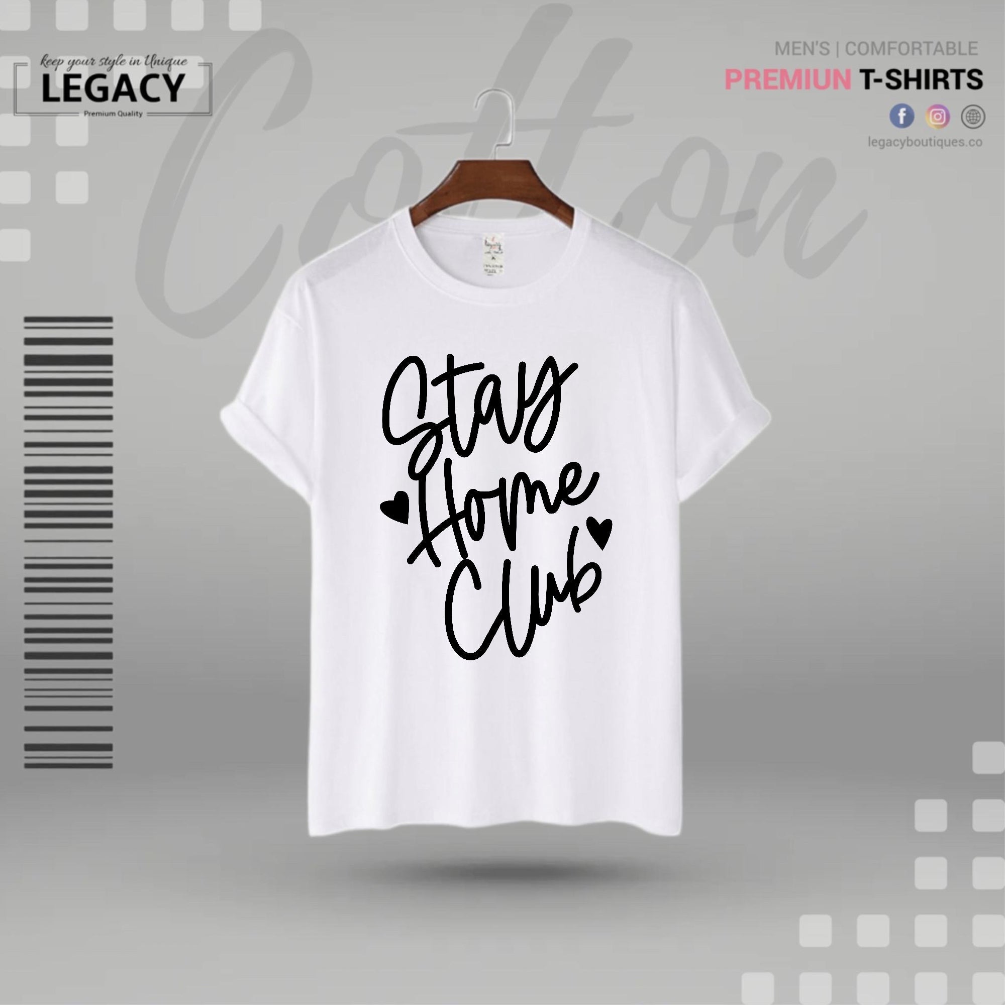 Stay home Men Premium Designer Edition T-Shirt Legacy Boutiques Legacy Boutiques
