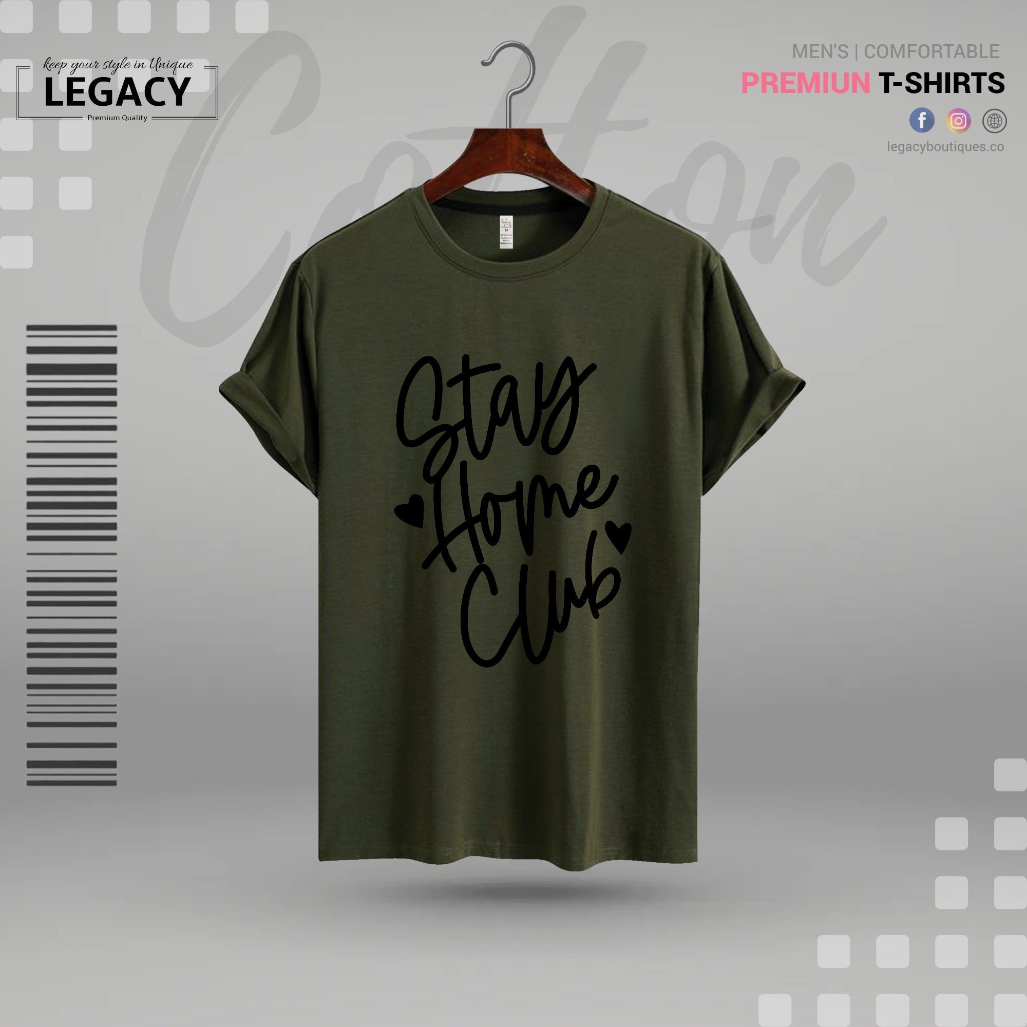 Stay home Men Premium Designer Edition T-Shirt Legacy Boutiques Legacy Boutiques