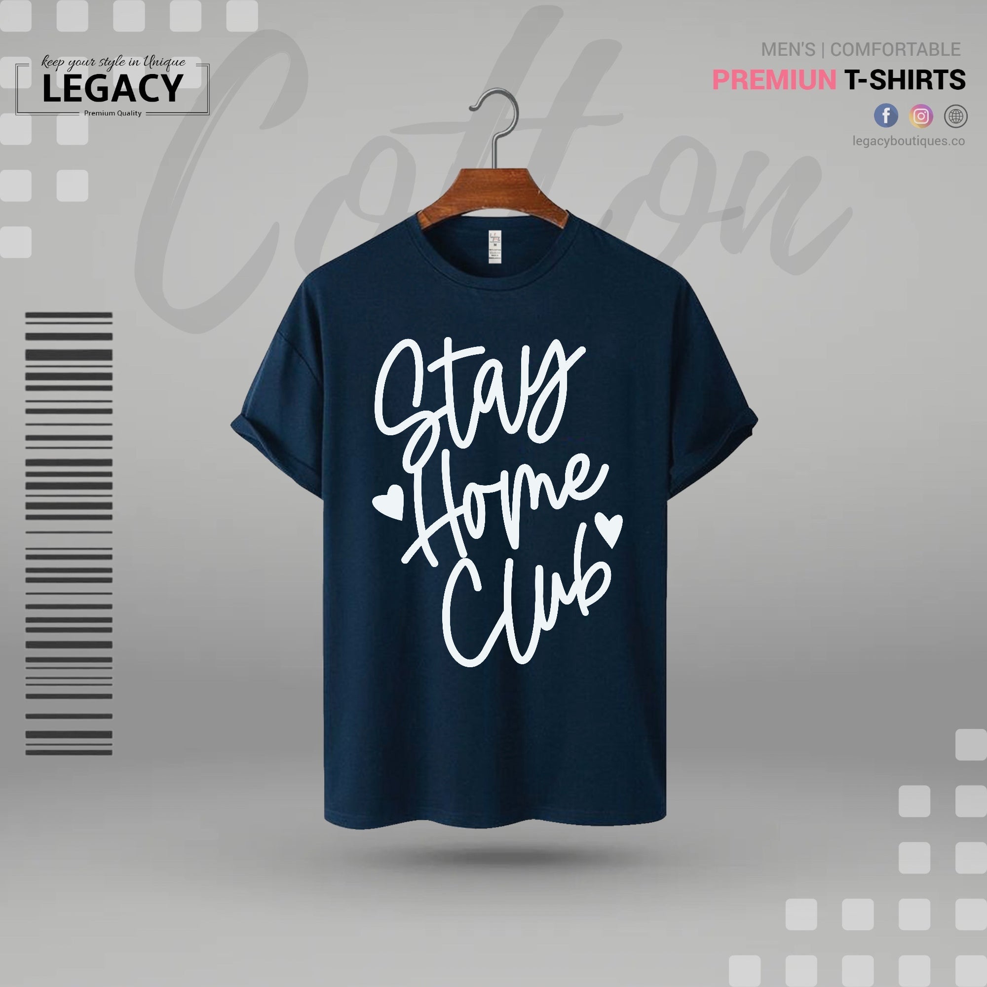 Stay home Men Premium Designer Edition T-Shirt Legacy Boutiques Legacy Boutiques