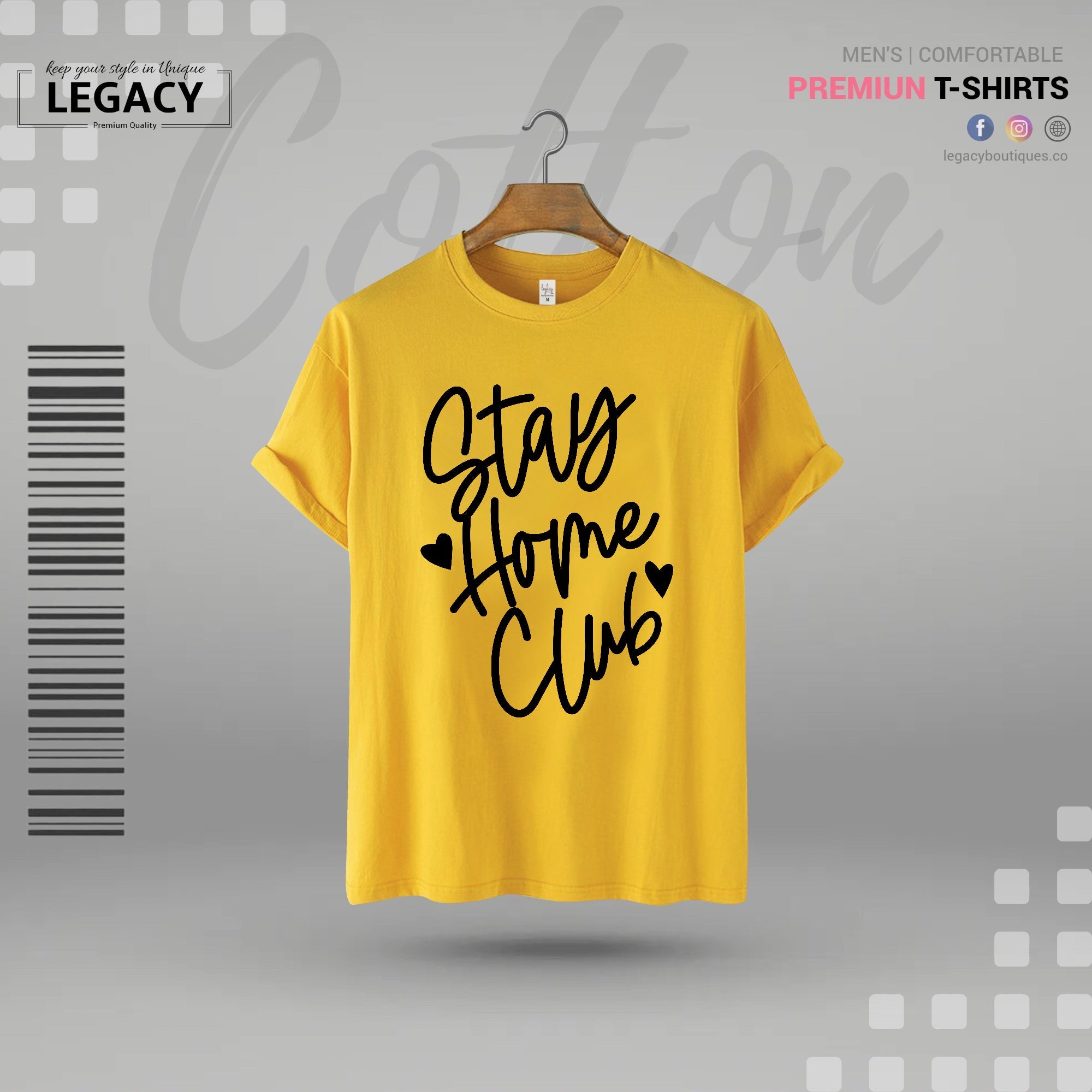 Stay home Men Premium Designer Edition T-Shirt Legacy Boutiques Legacy Boutiques