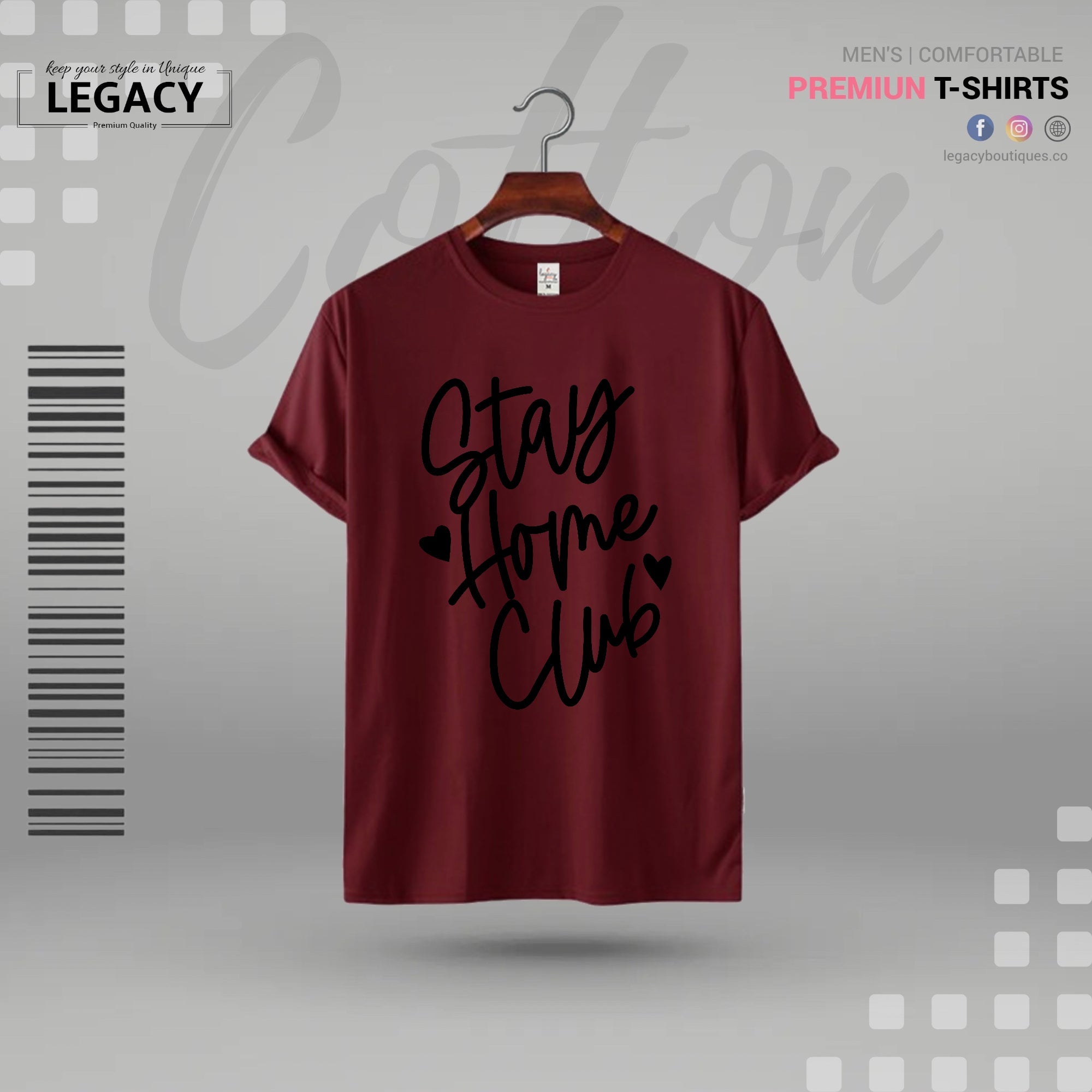 Stay home Men Premium Designer Edition T-Shirt Legacy Boutiques Legacy Boutiques