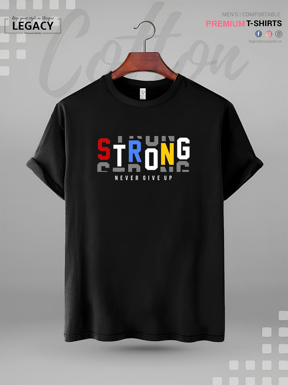 Strong Never Give Up High Quality Men&