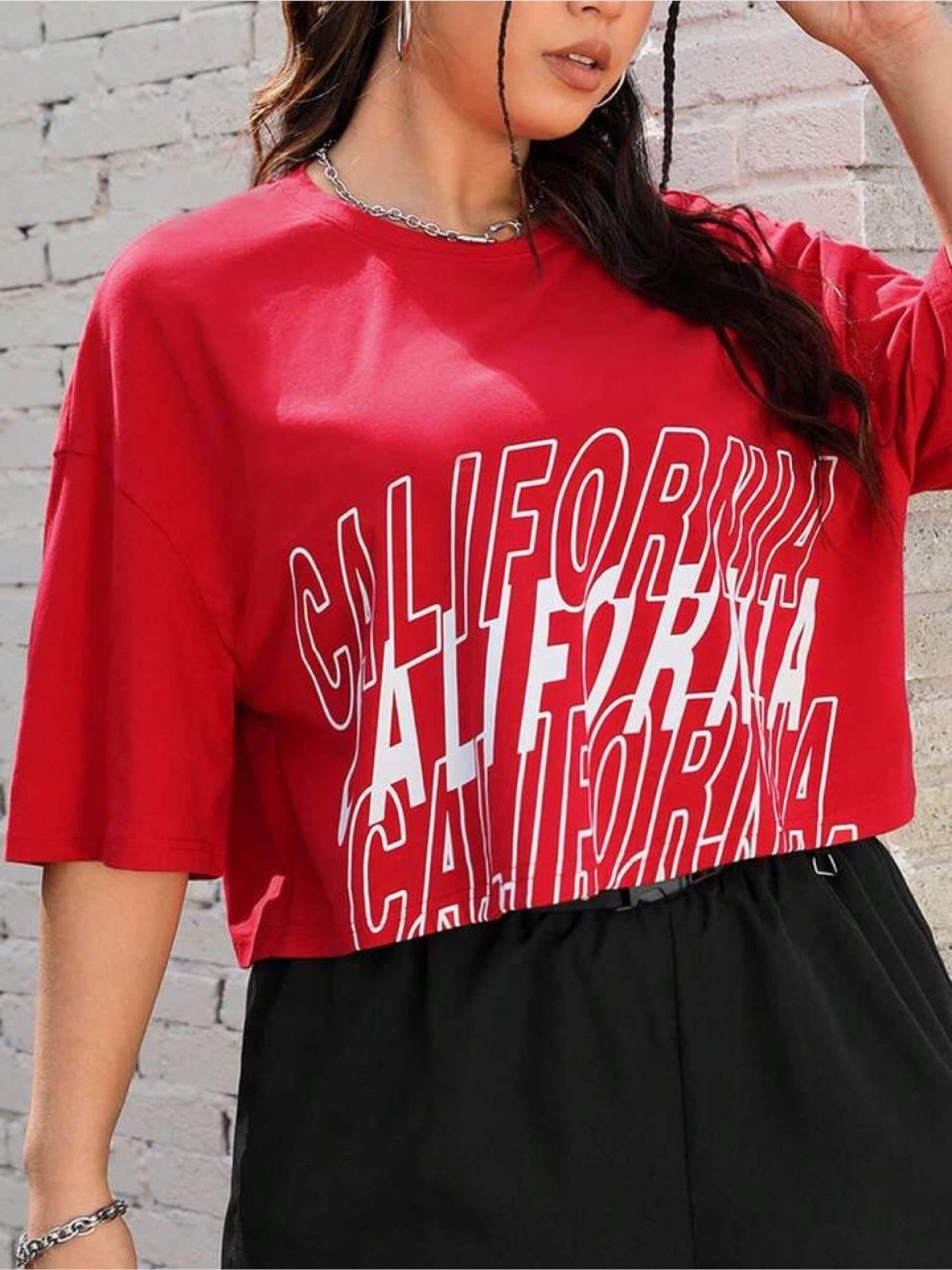 stylish crop top California printed Legacy Boutiques Legacy Boutiques