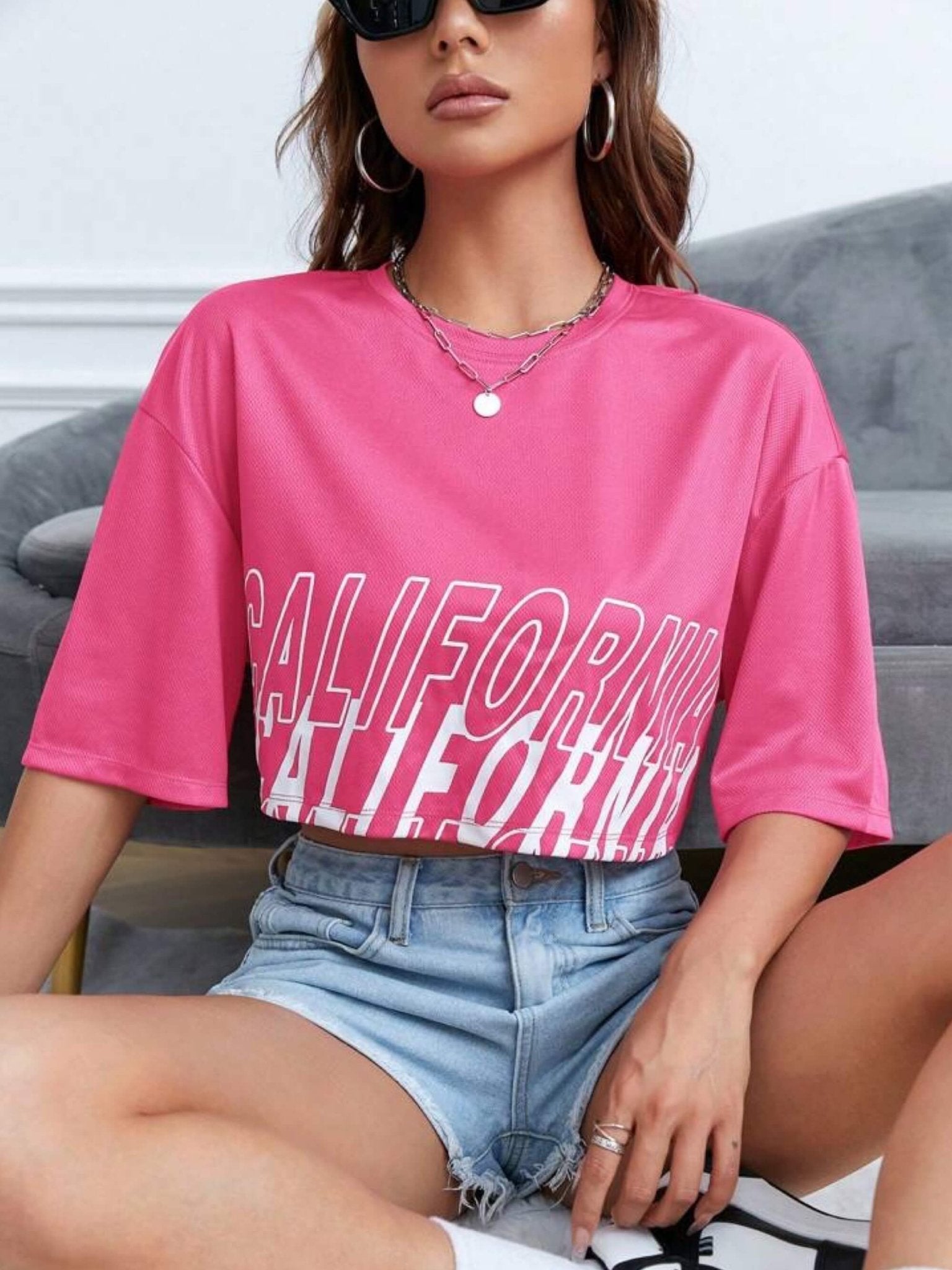 stylish crop top California printed Legacy Boutiques Legacy Boutiques